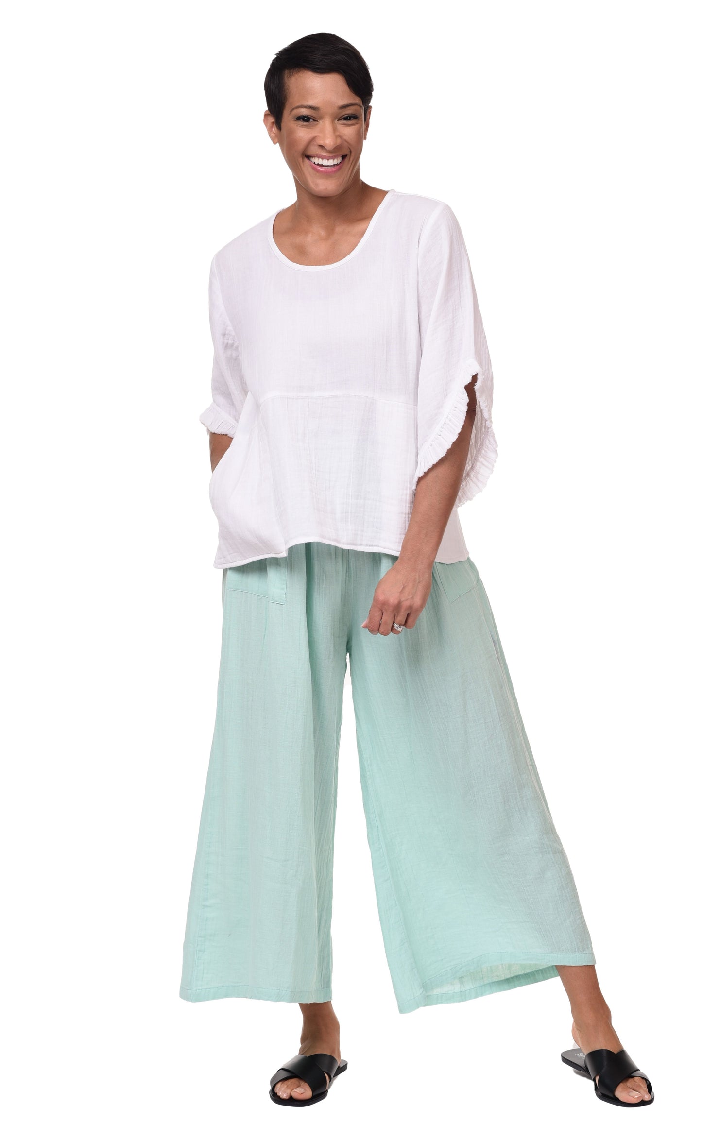 FINAL SALE VCG647 Chloe Top in White*