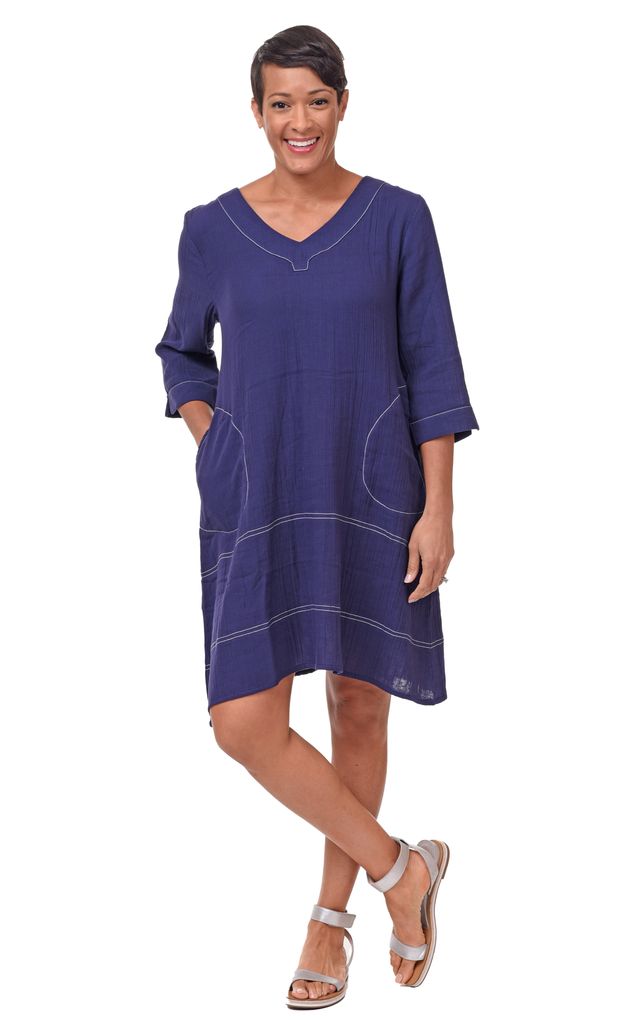 FINAL SALE VCG657 Bungalow Dress in Navy*