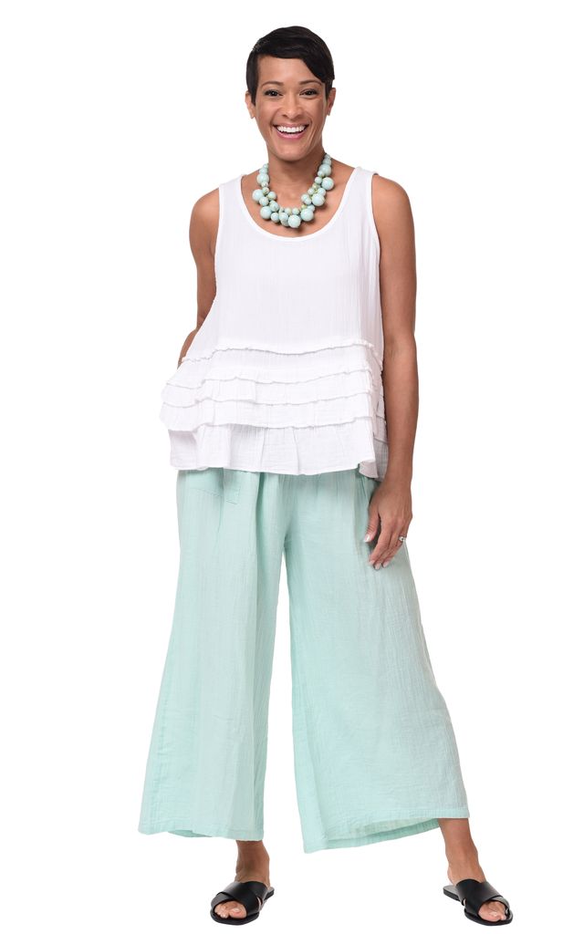 FINAL SALE VCG115 Palazzo Pant in Aqua*