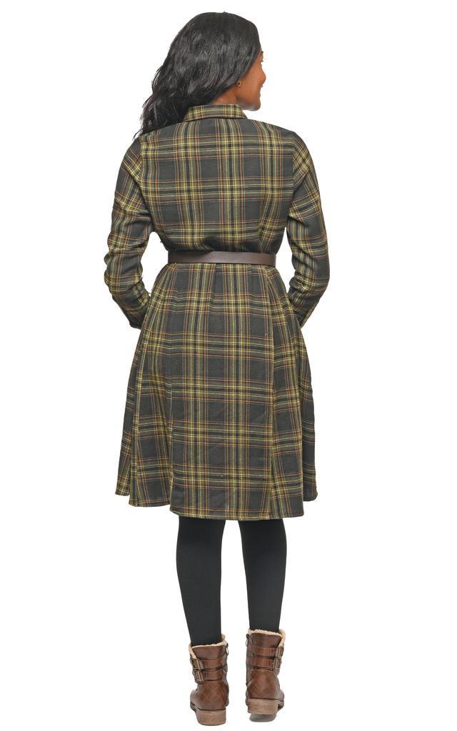 FINAL SALE CV1208 Sheridan Dress in Prague Flannel*