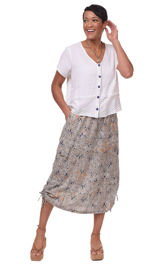FINAL SALE VCG643 Elle Top in White*