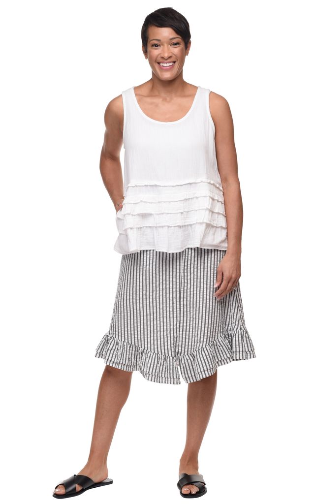 FINAL SALE CV1171 Belmont Skirt in Murphy Seersucker Stripe*