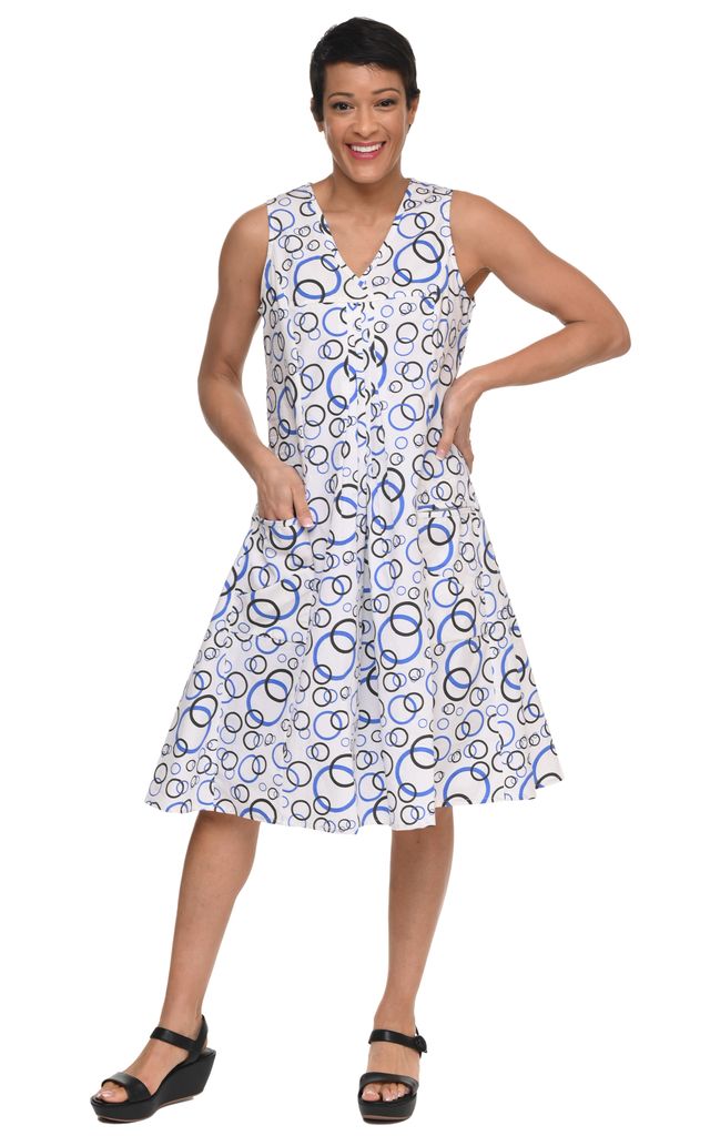 FINAL SALE CV656 Poppie Dress in Blue Unity*