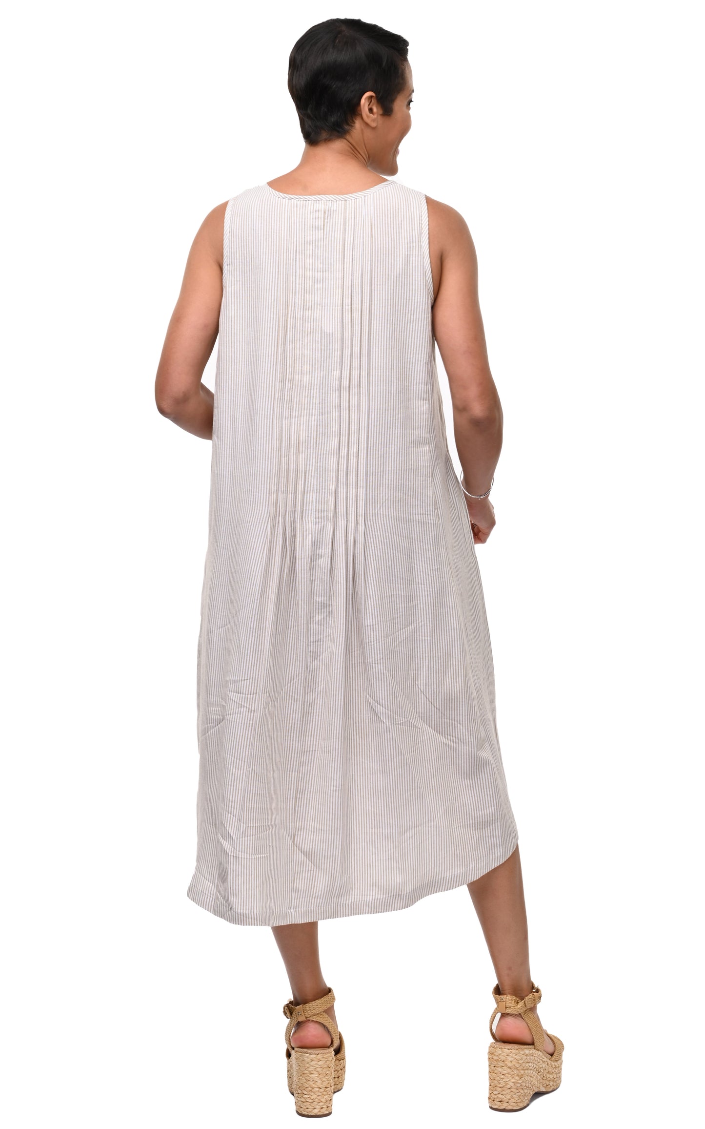 CV1069 Lennon Dress in Crockery Stripe*