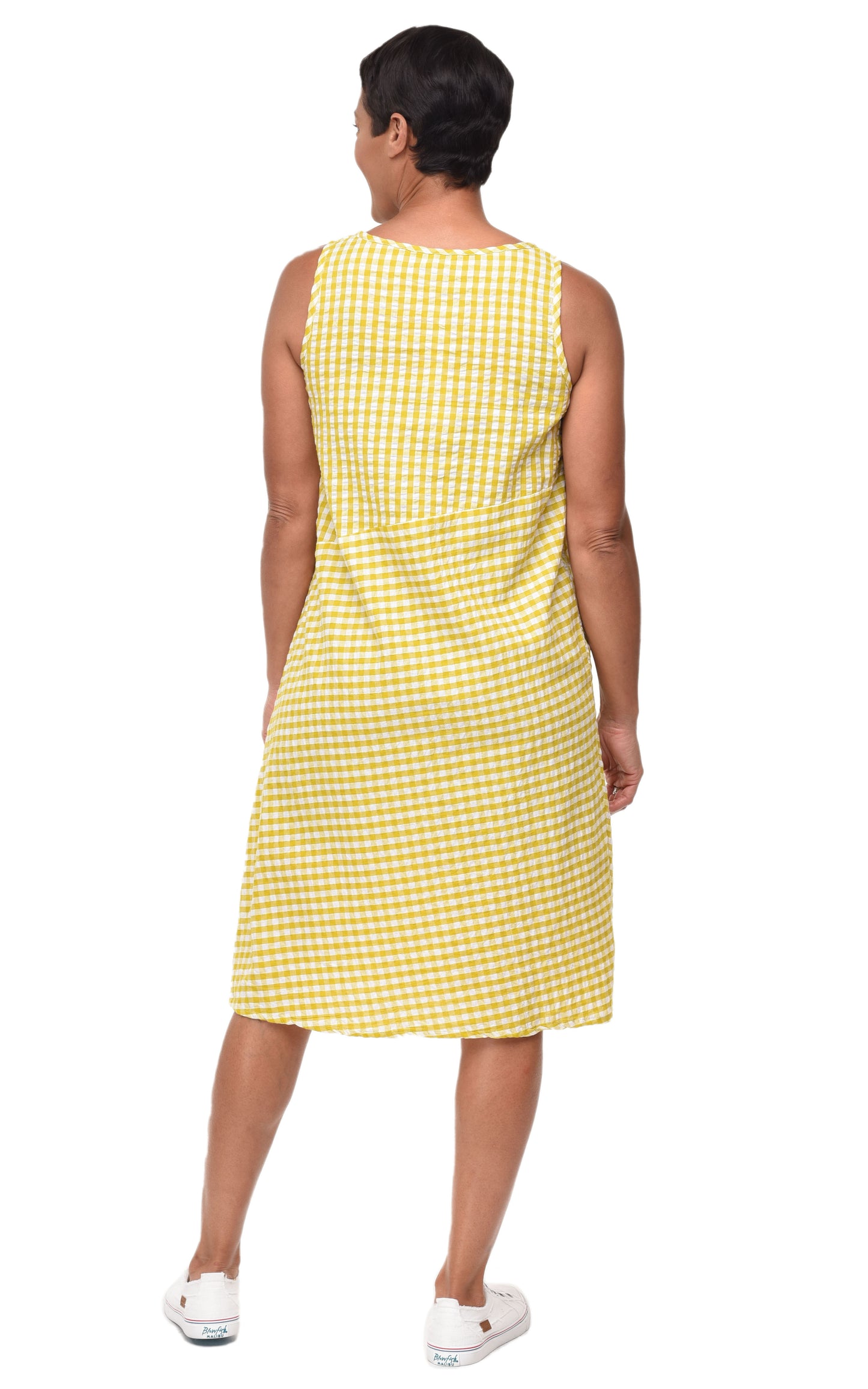 FINAL SALE CV1070 Dawson Dress in Goldfish Checks*