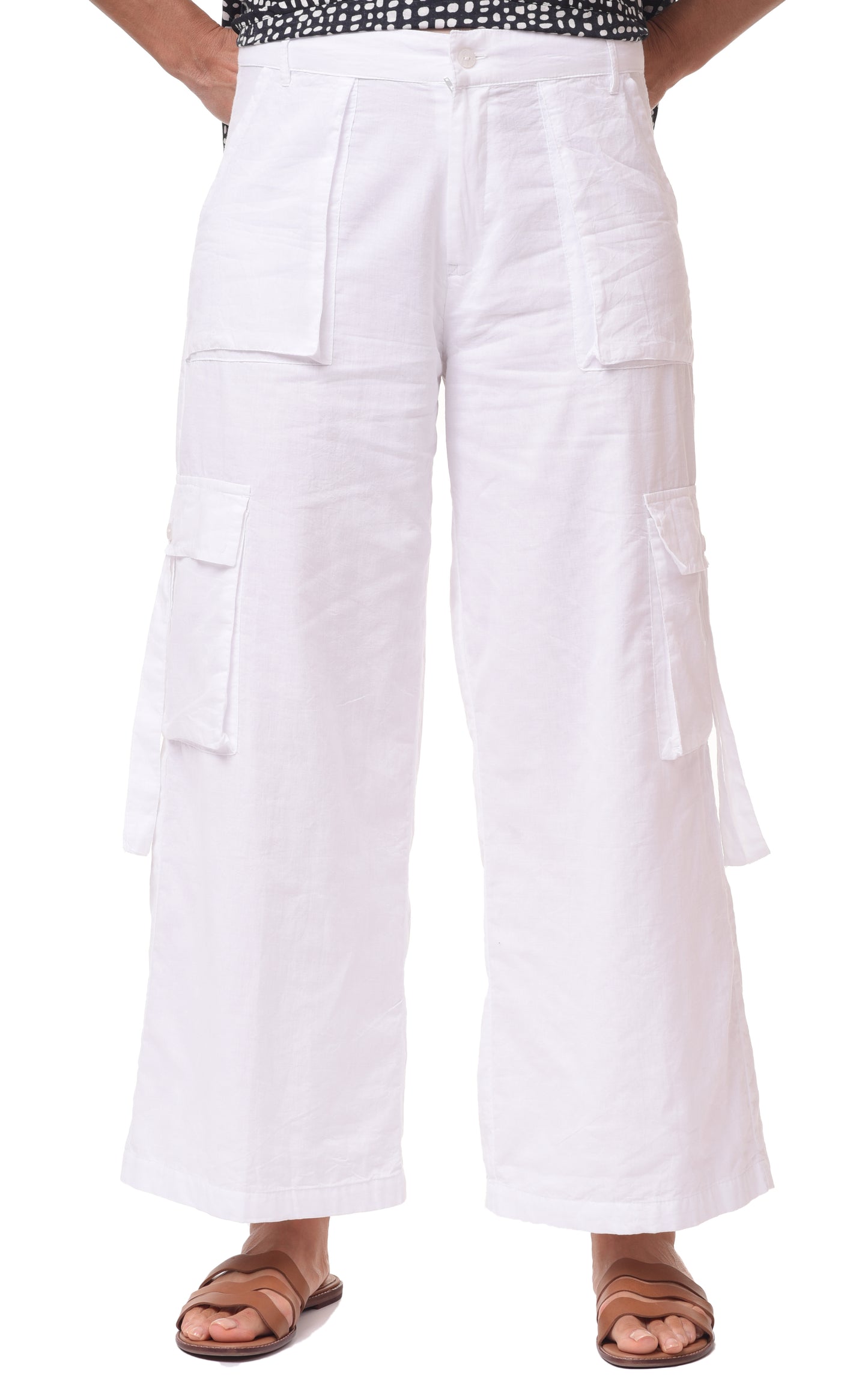 CV1086 Calista Cargo Pant in White*