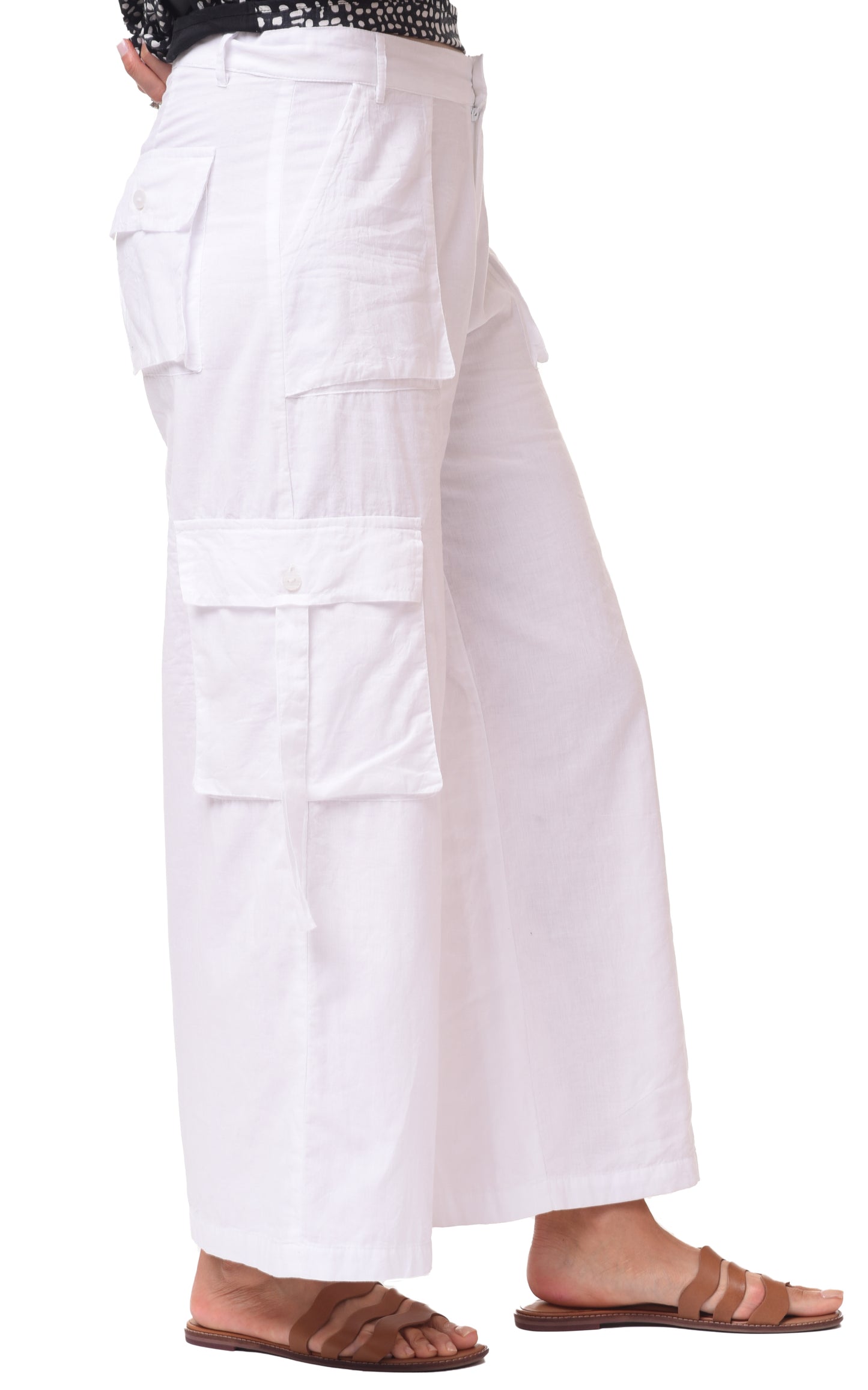CV1086 Calista Cargo Pant in White*