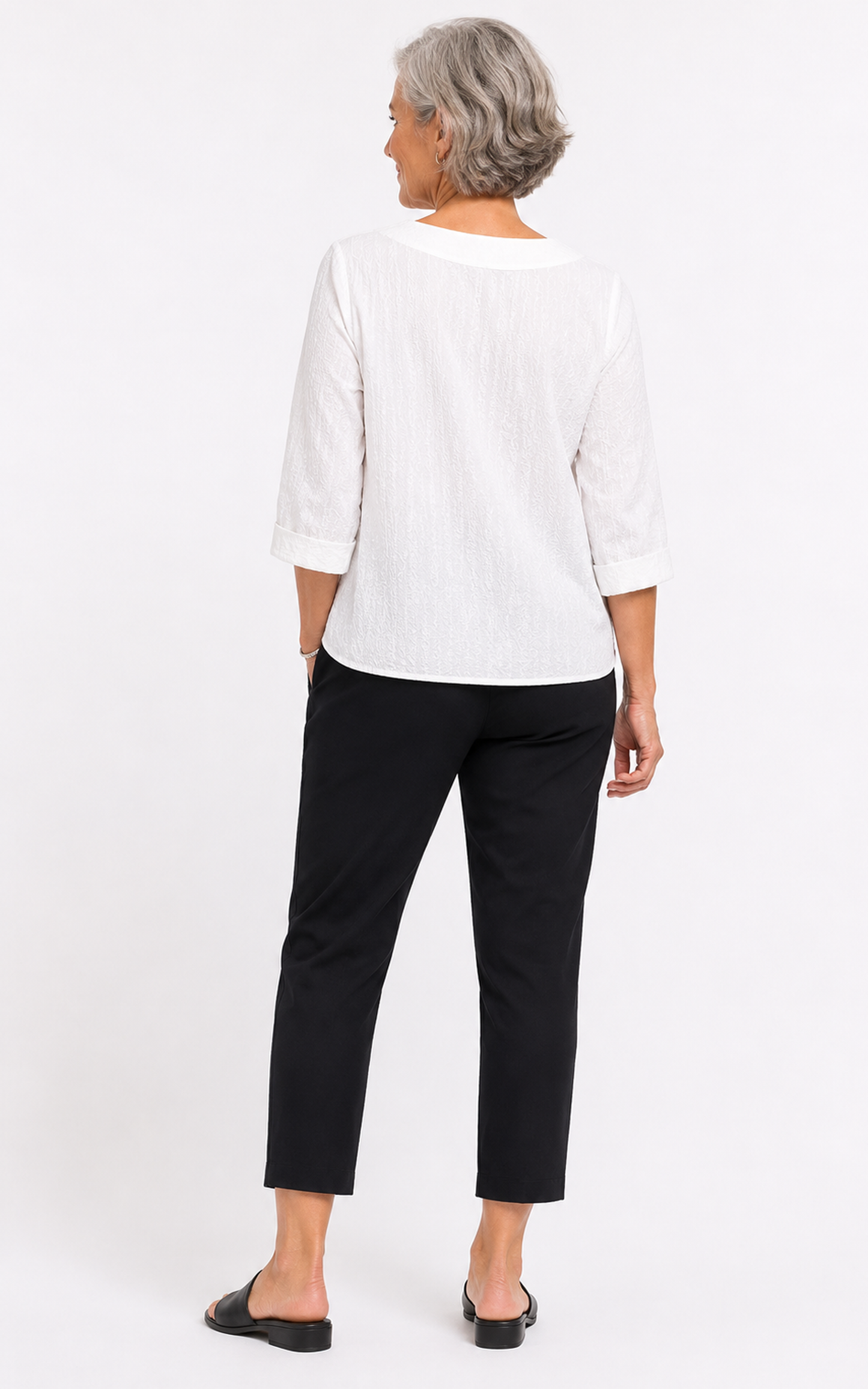 FINAL SALE CV1096 Willis Pullover in White Check*