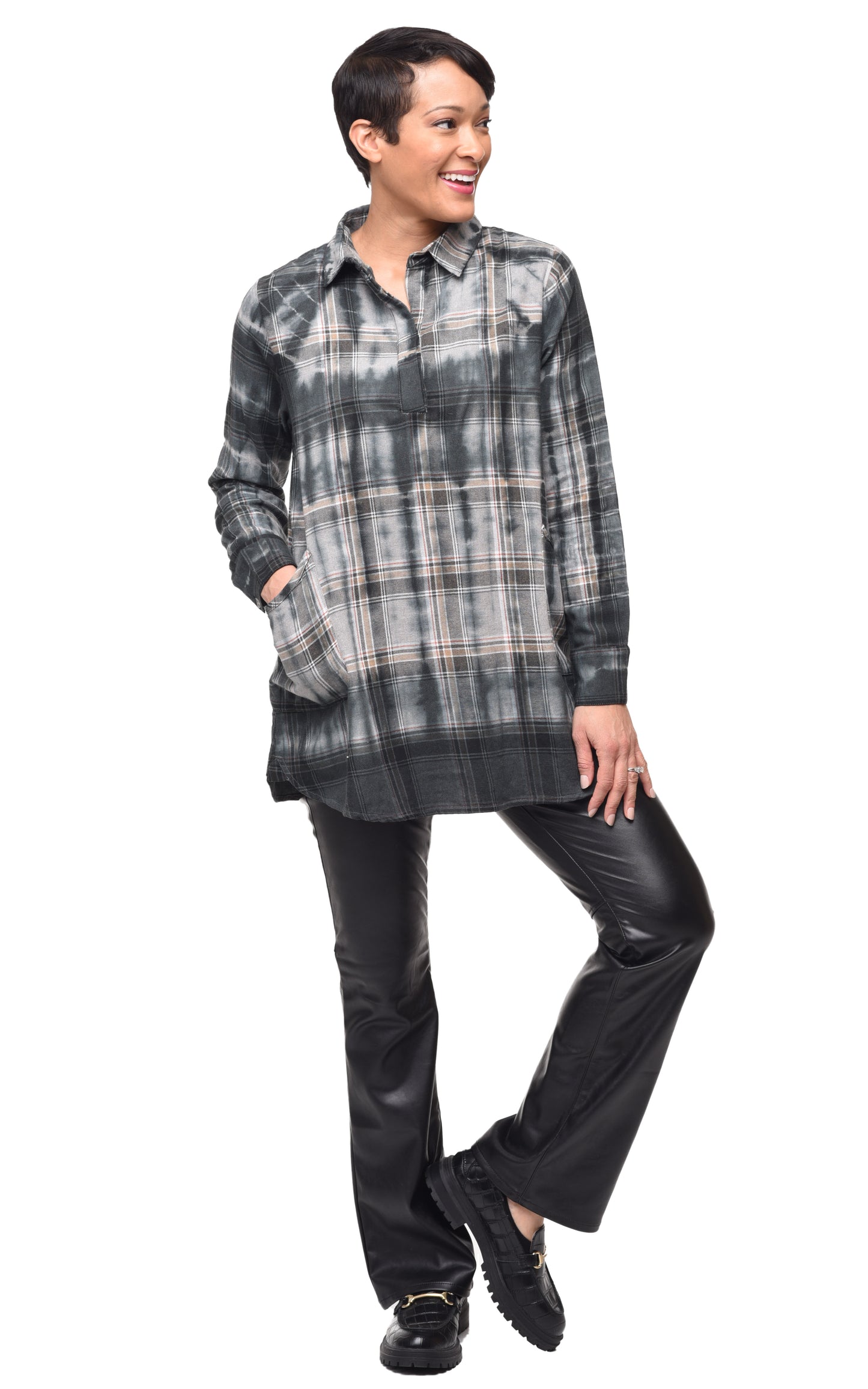 FINAL SALE CV1126 Brenda Top in Newbridge Flannel*