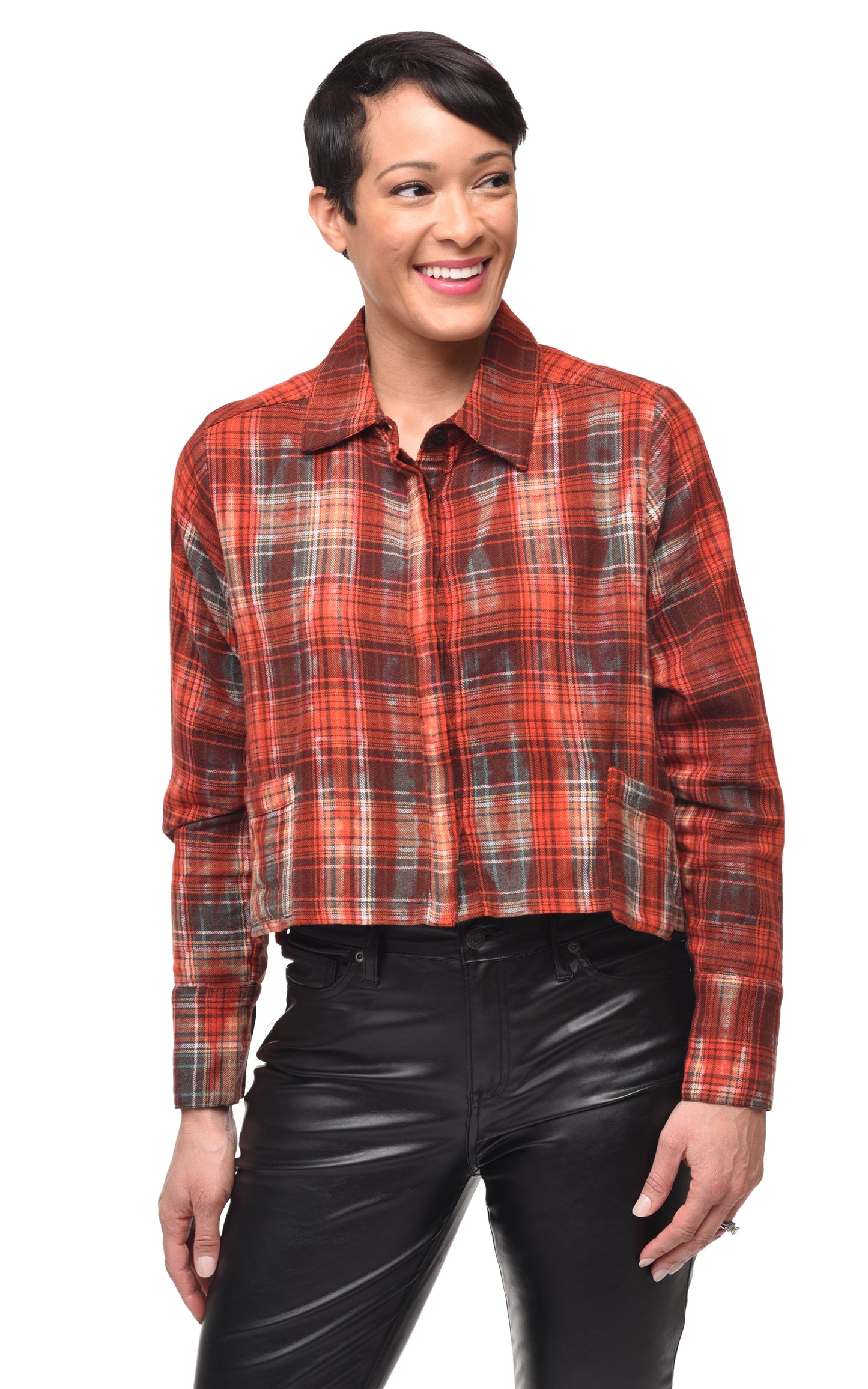 FINAL SALE CV1149 Cecilia Top in Johnstone Flannel*