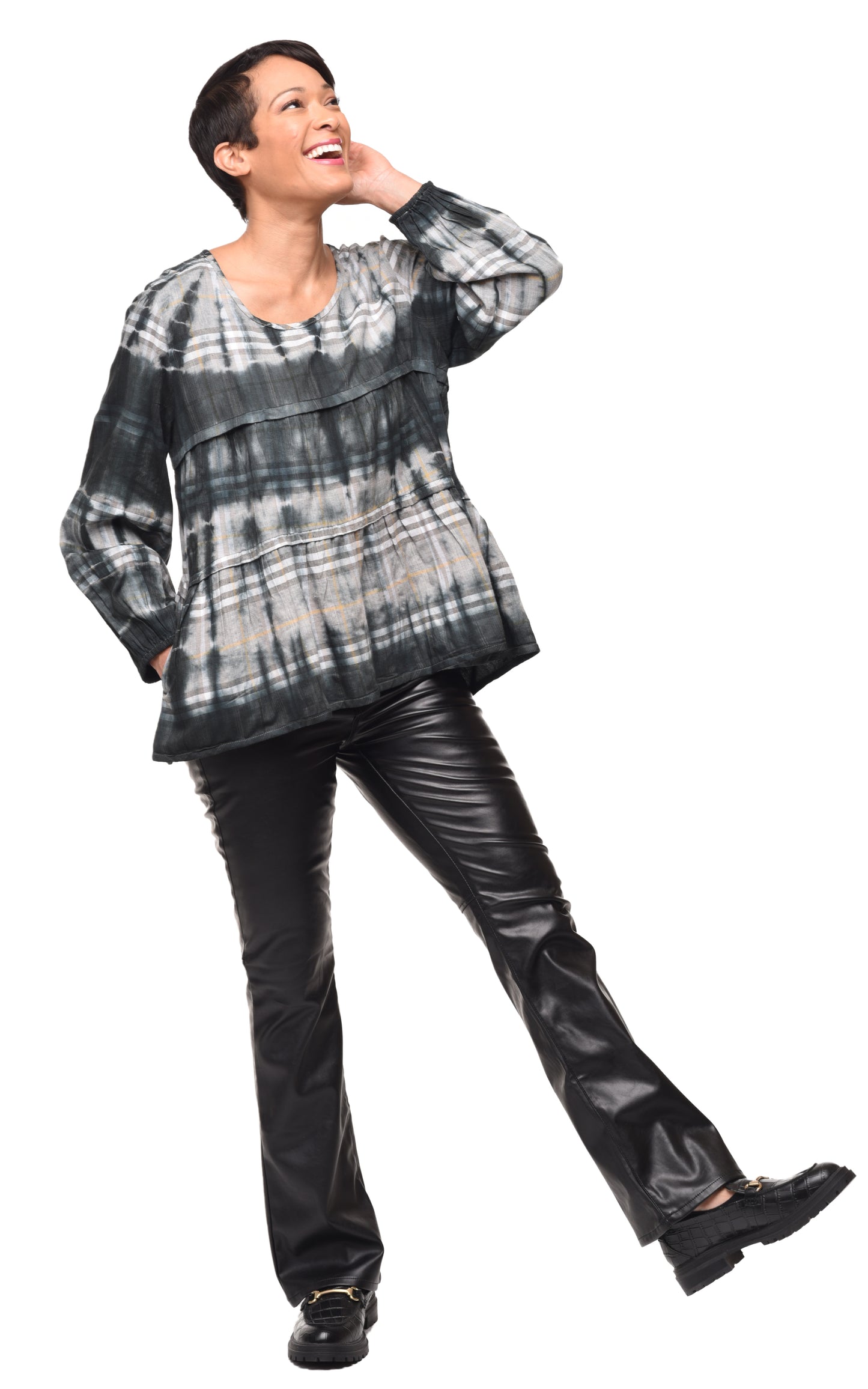 FINAL SALE CV1151 Noelle Top in Helensburg Flannel*