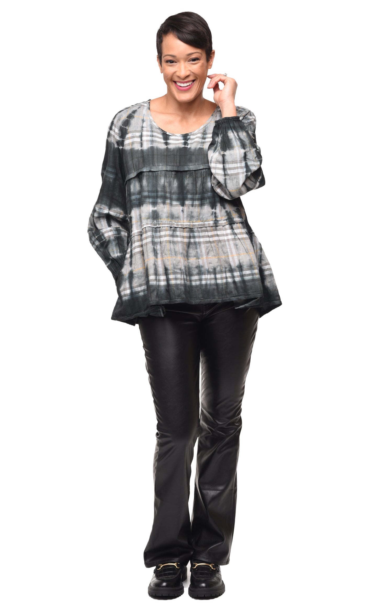 FINAL SALE CV1151 Noelle Top in Helensburg Flannel*