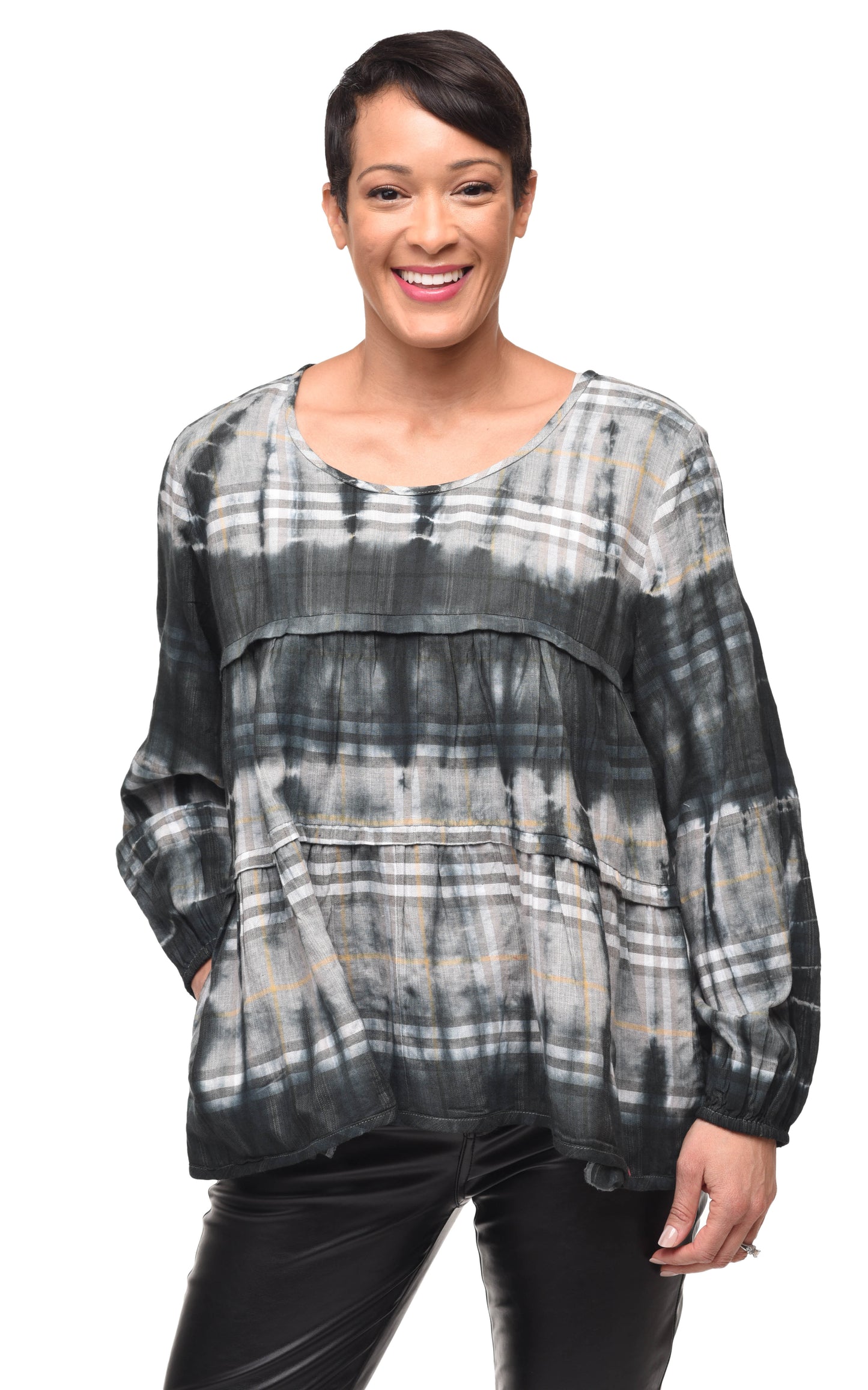 FINAL SALE CV1151 Noelle Top in Helensburg Flannel*