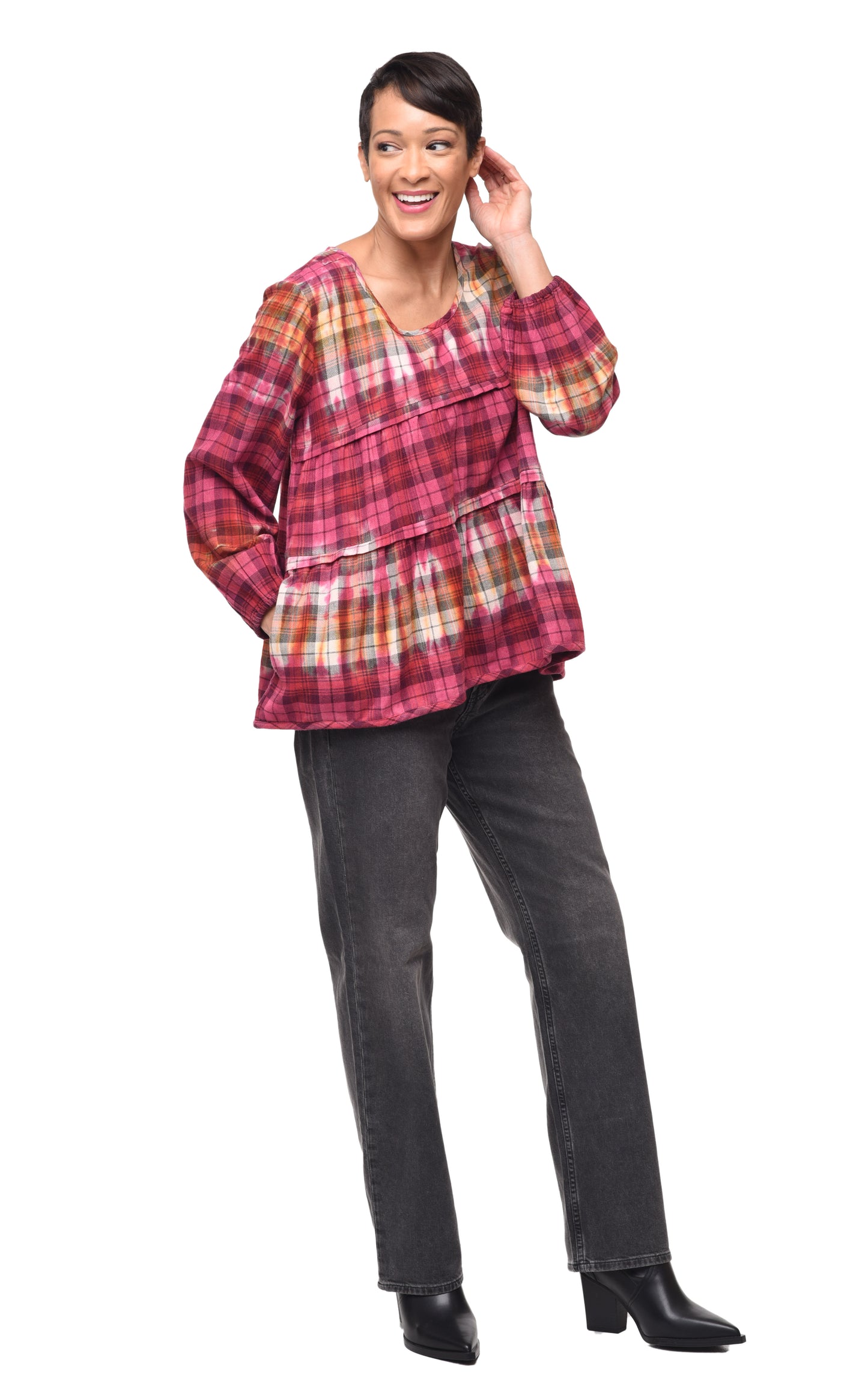 FINAL SALE CV1151 Noelle Top in Clydebank Flannel*