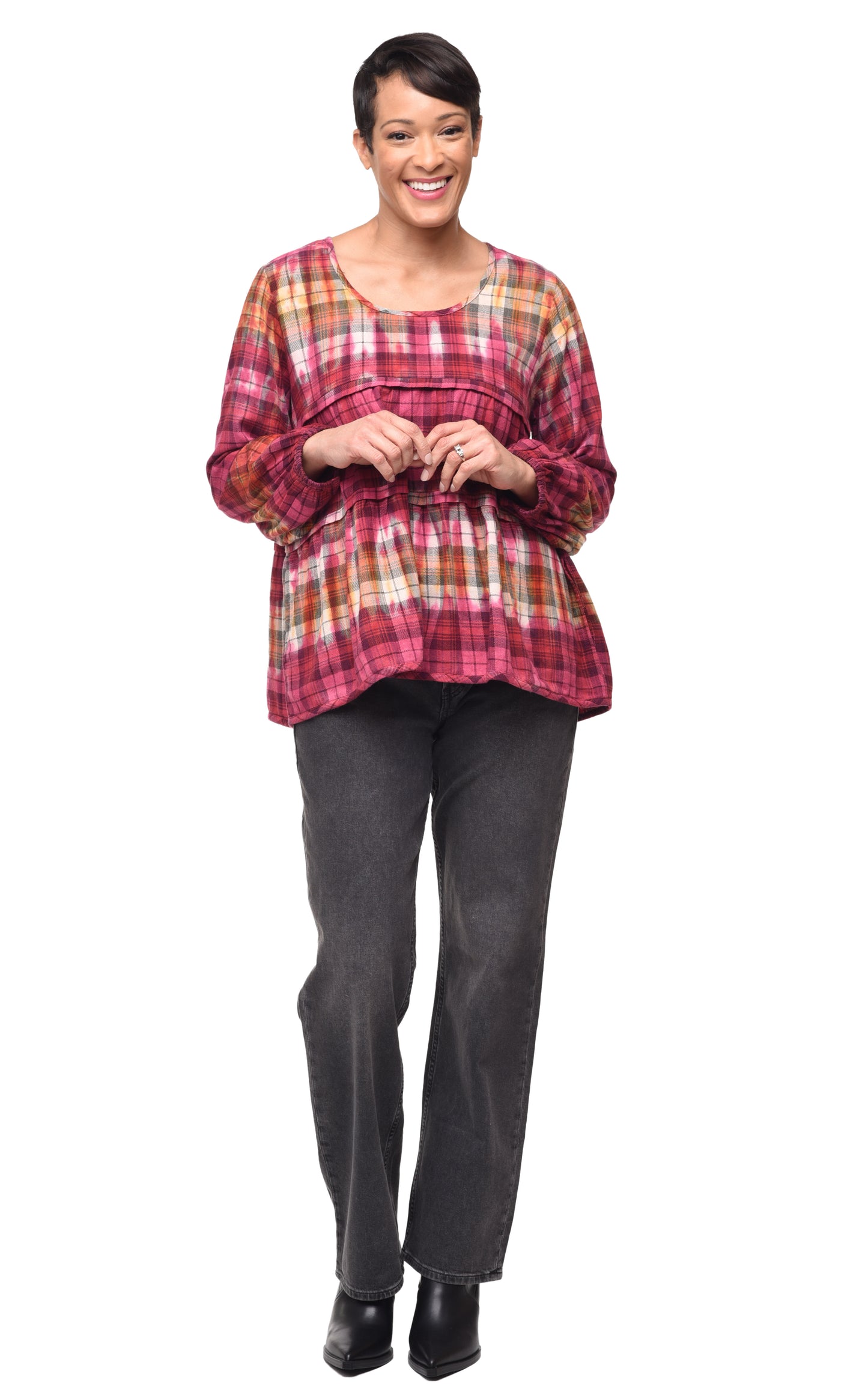 FINAL SALE CV1151 Noelle Top in Clydebank Flannel*