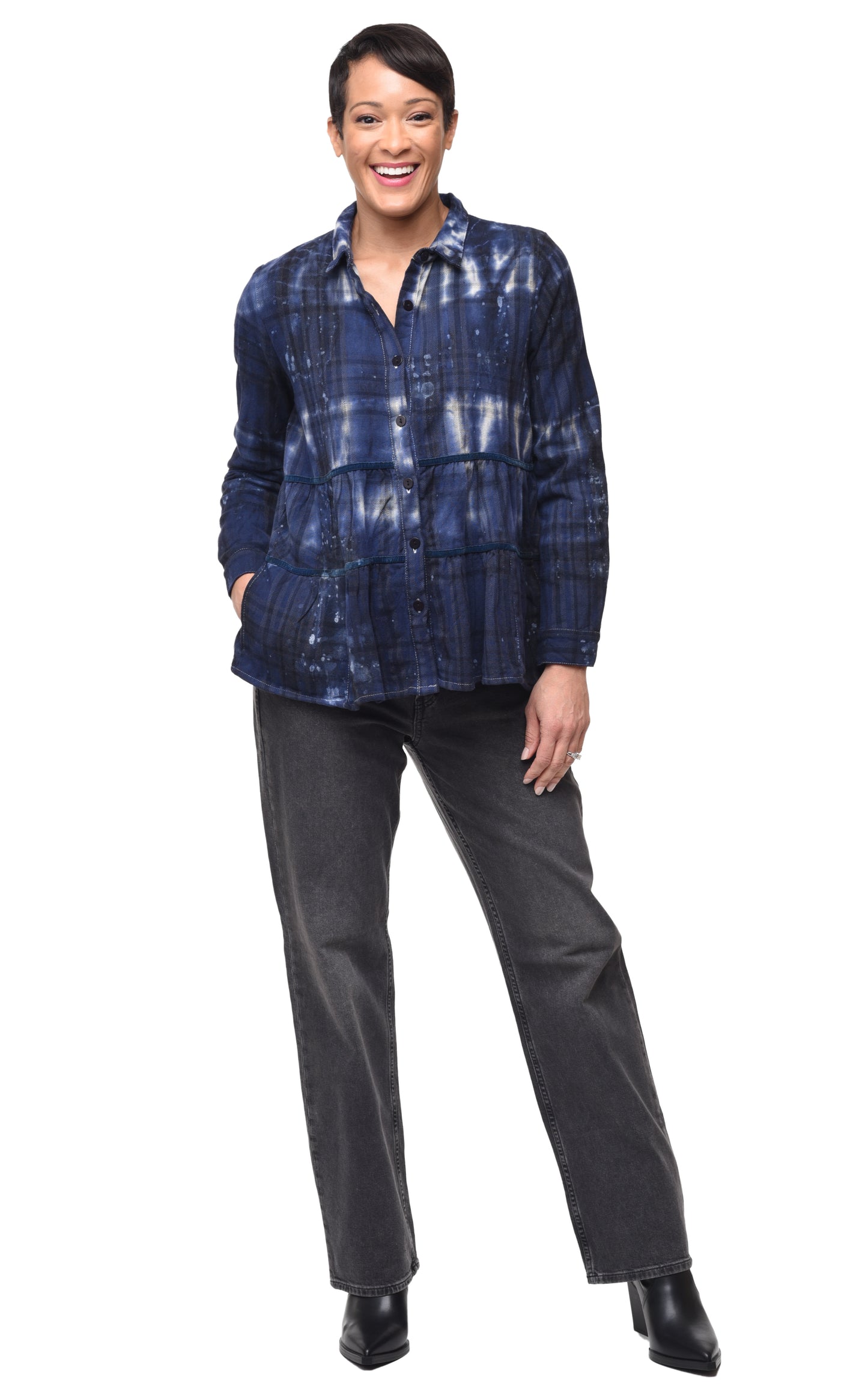 FINAL SALE CV1153 Alicia Top in Motherwell Flannel*