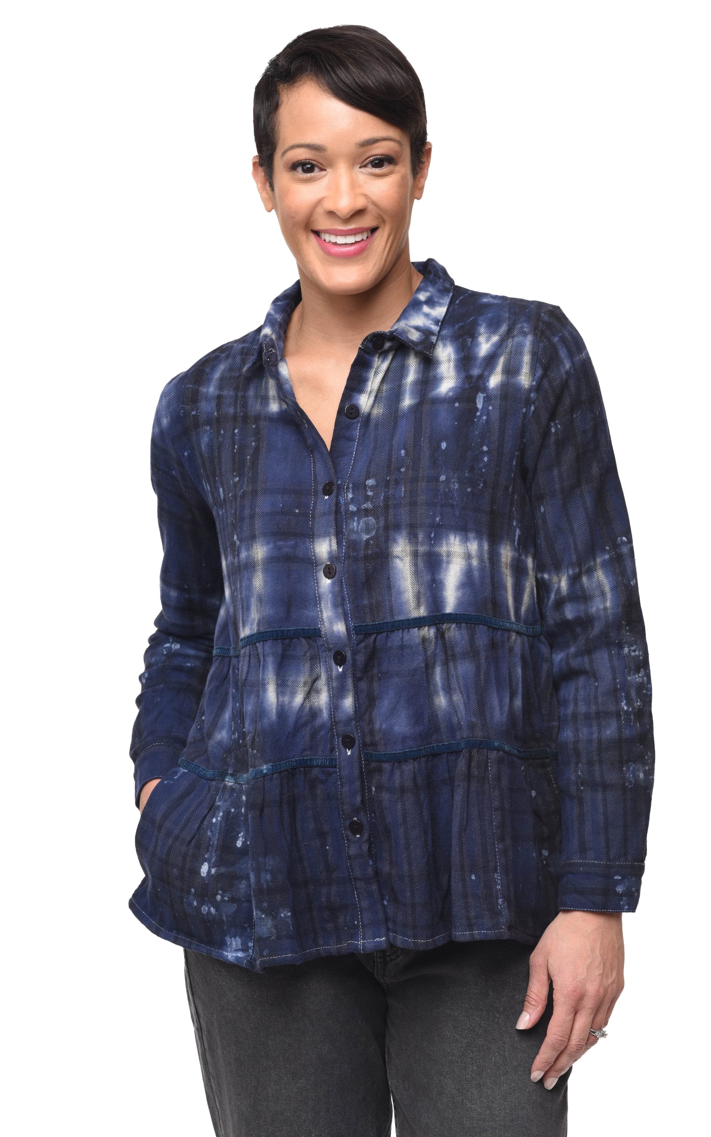 FINAL SALE CV1153 Alicia Top in Motherwell Flannel*