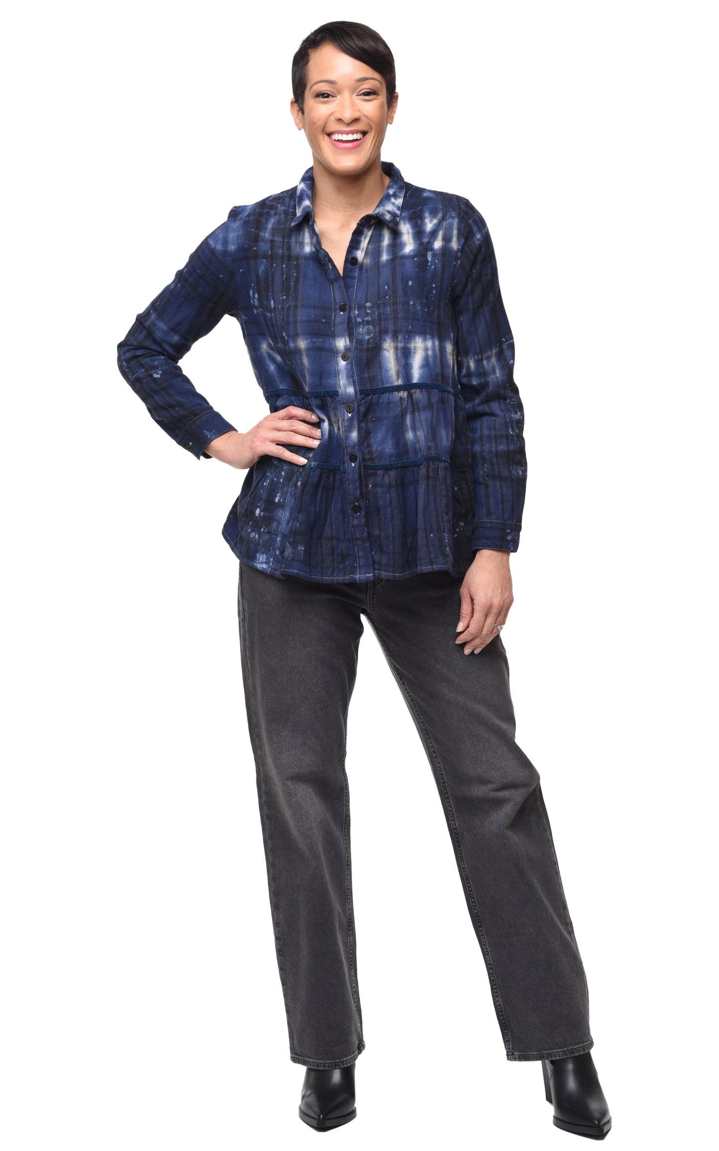 FINAL SALE CV1153 Alicia Top in Motherwell Flannel*
