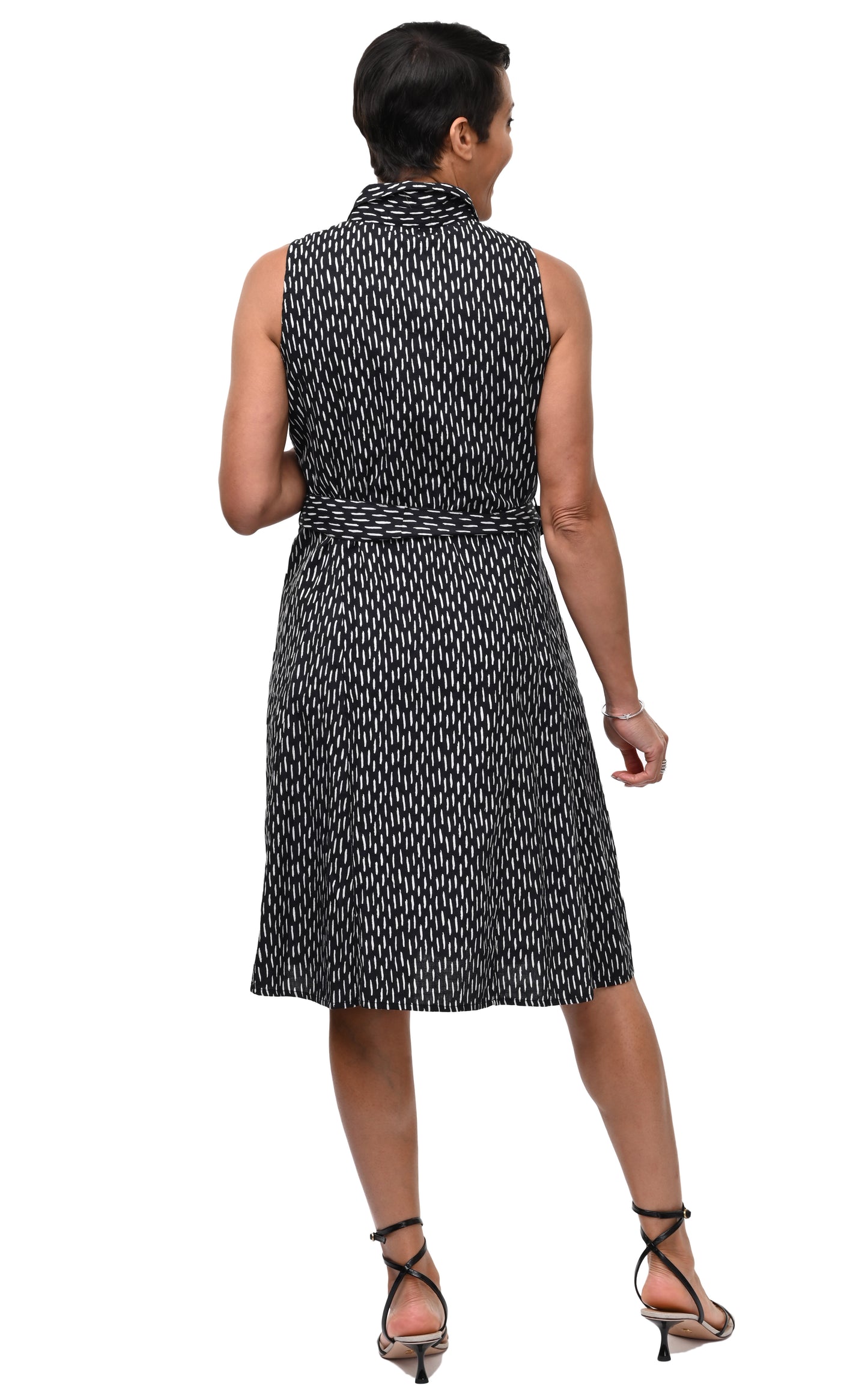 CV1260 Christine Dress in Dashed Lines