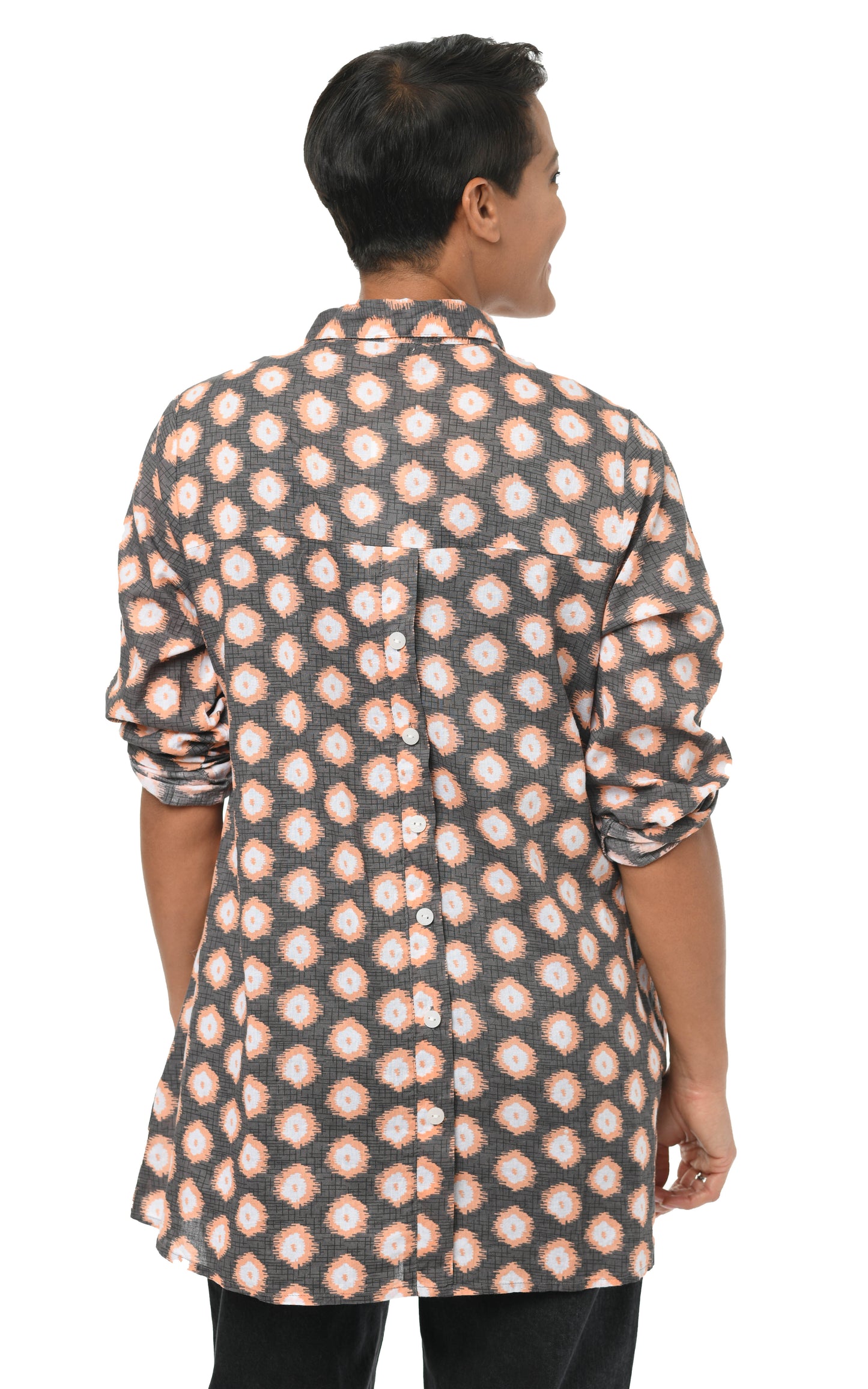 FINAL SALE CV133 Logan Button Down in Apricot Gypsy*