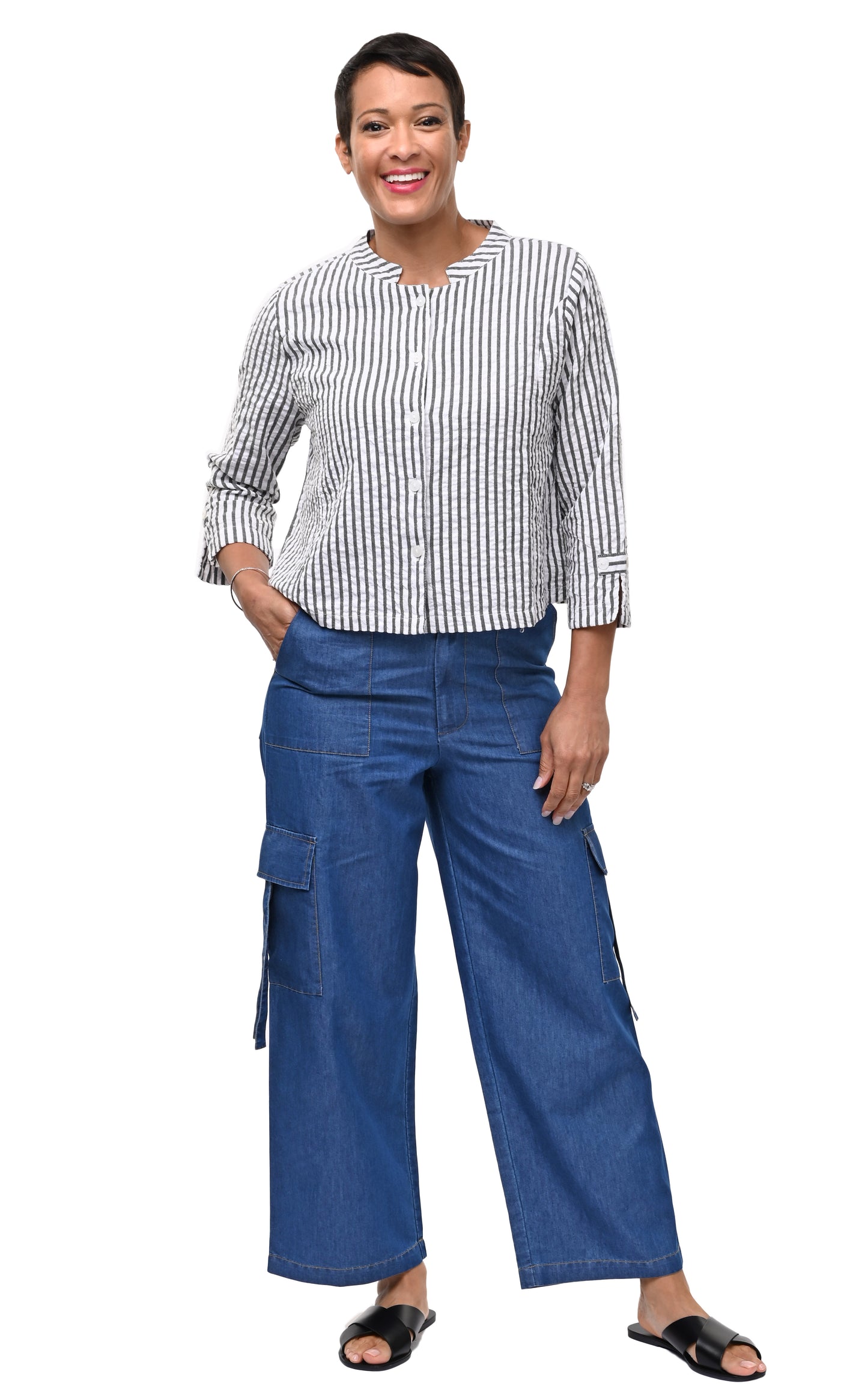 CV13 Dakota Jacket Top in Murphy Seersucker*