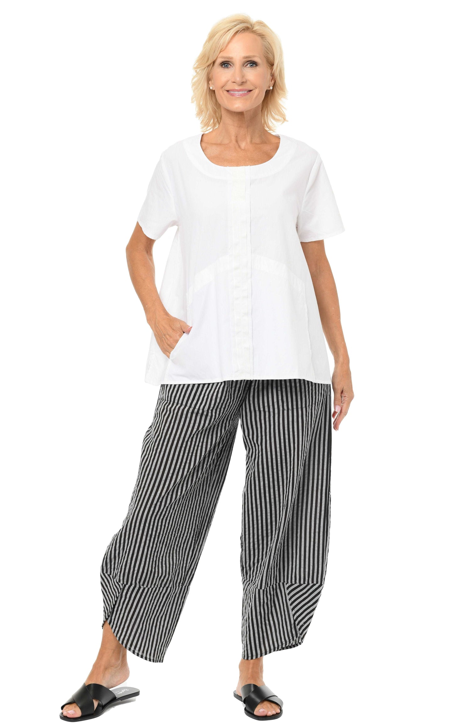 CV323 Ariana Pant in Harrison Seersucker Stripe*