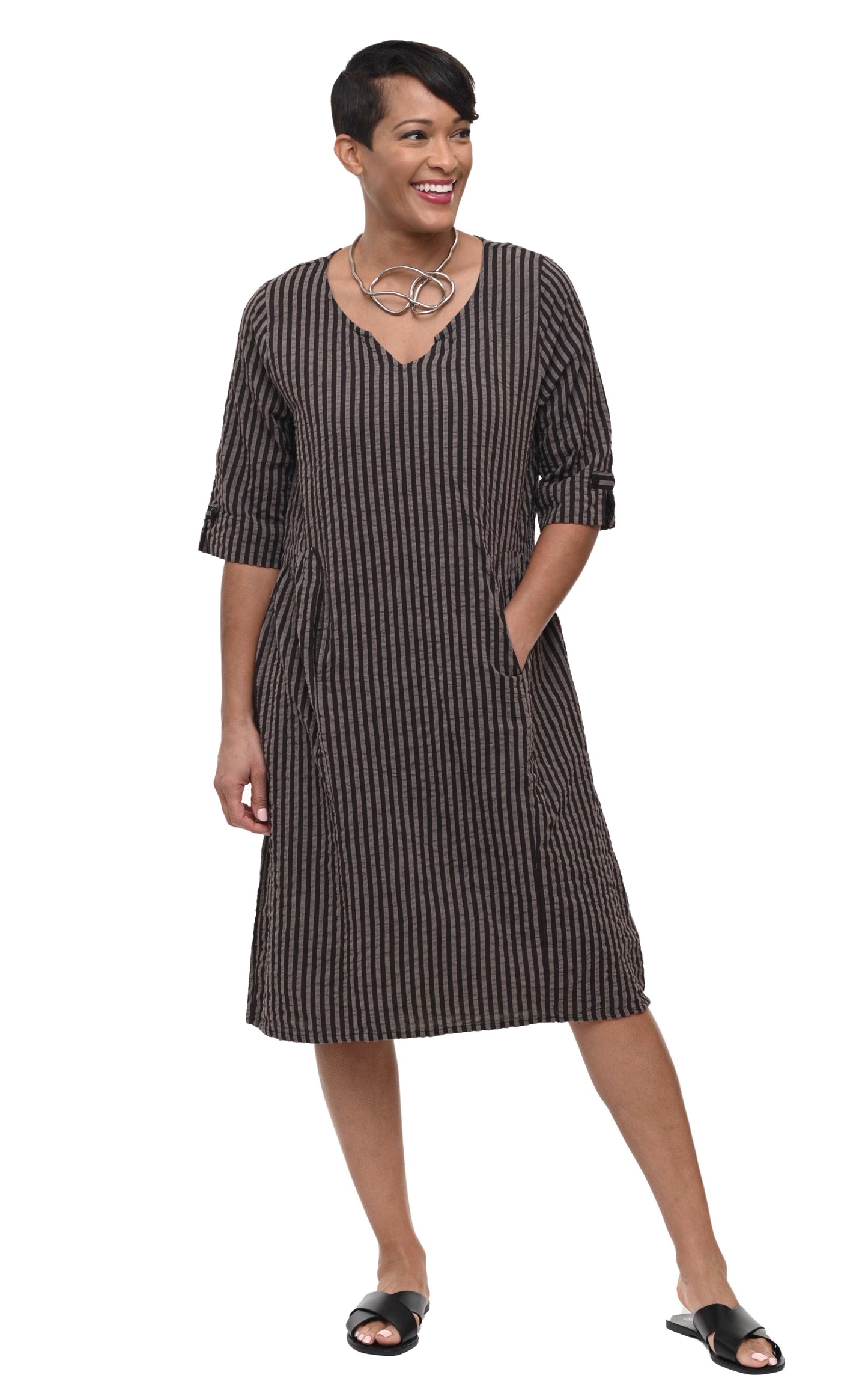 CV243 Maxine Dress in Wallace Stripe