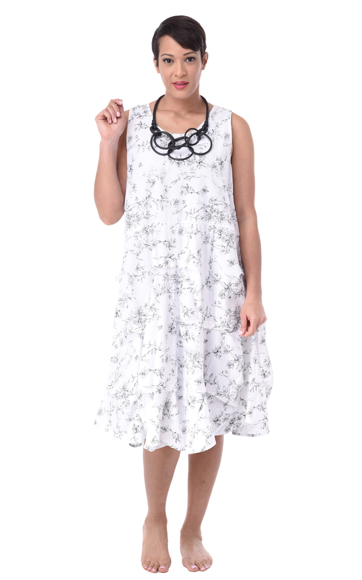 FINAL SALE CV322 Lillian Dress in Drifting Petals*