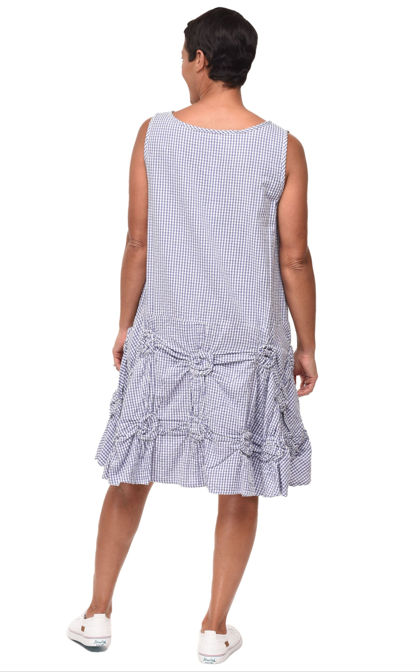 CV379 Matilda Dress in Little Peri Check*