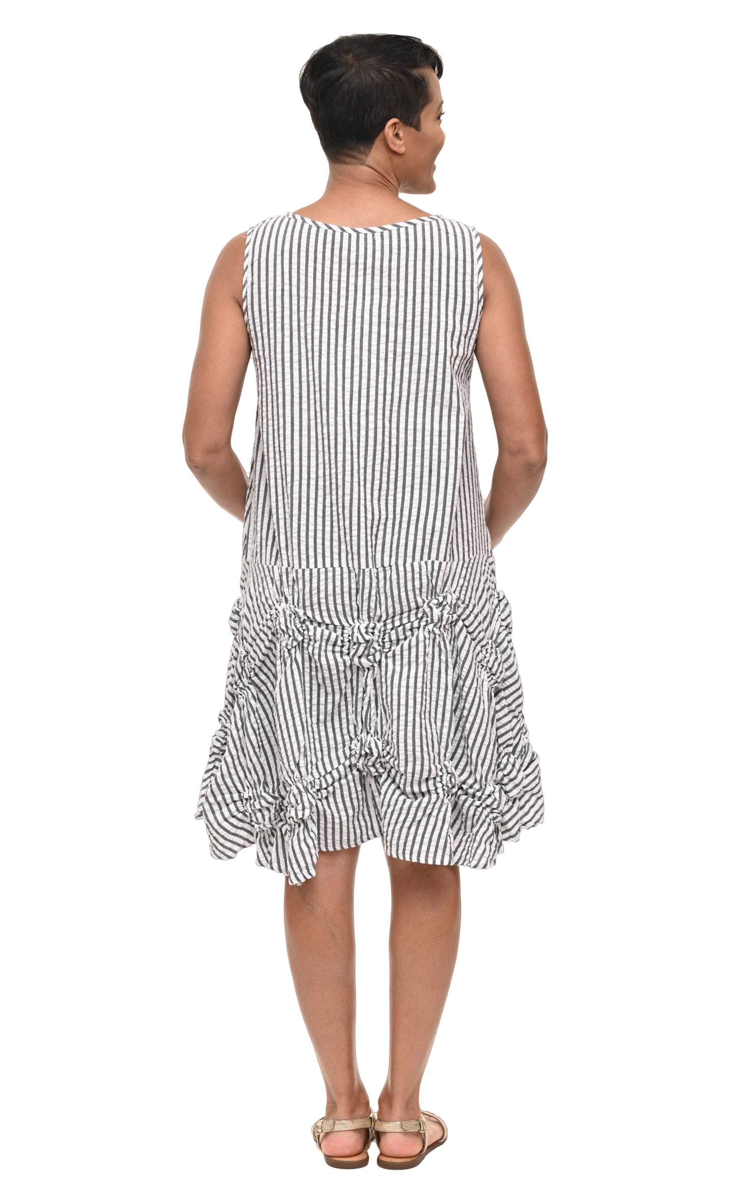 CV379 Matilda Tunic  in Murphy Seersucker Stripe