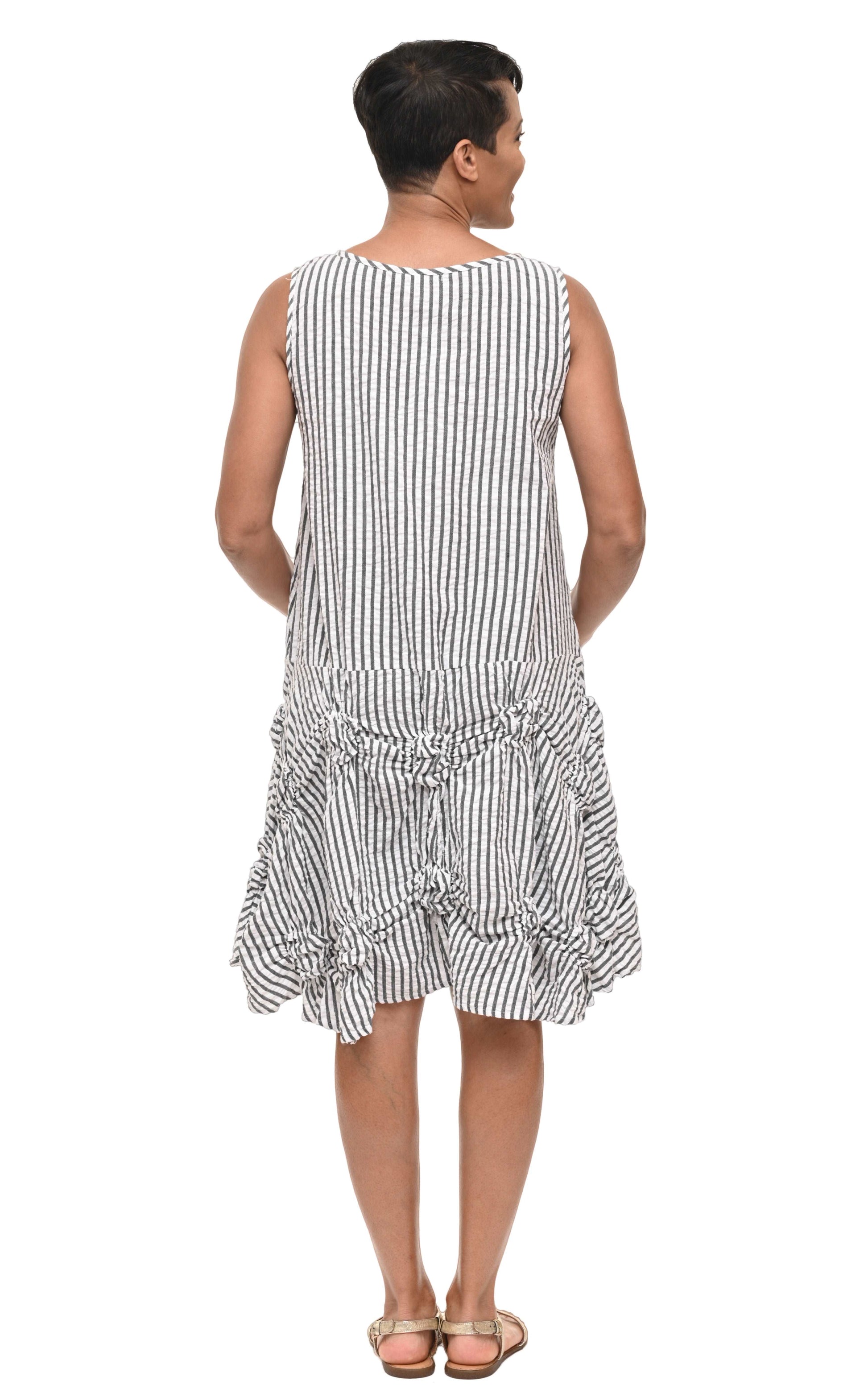 CV379 Matilda Tunic  in Murphy Seersucker Stripe