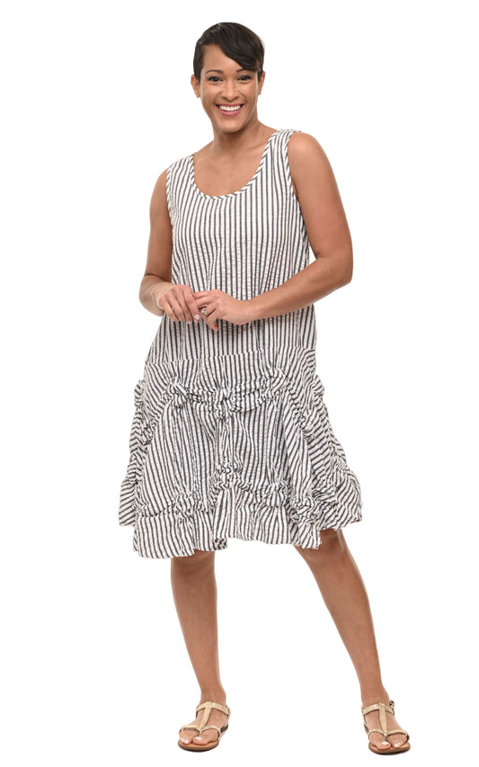 CV379 Matilda Tunic  in Murphy Seersucker Stripe