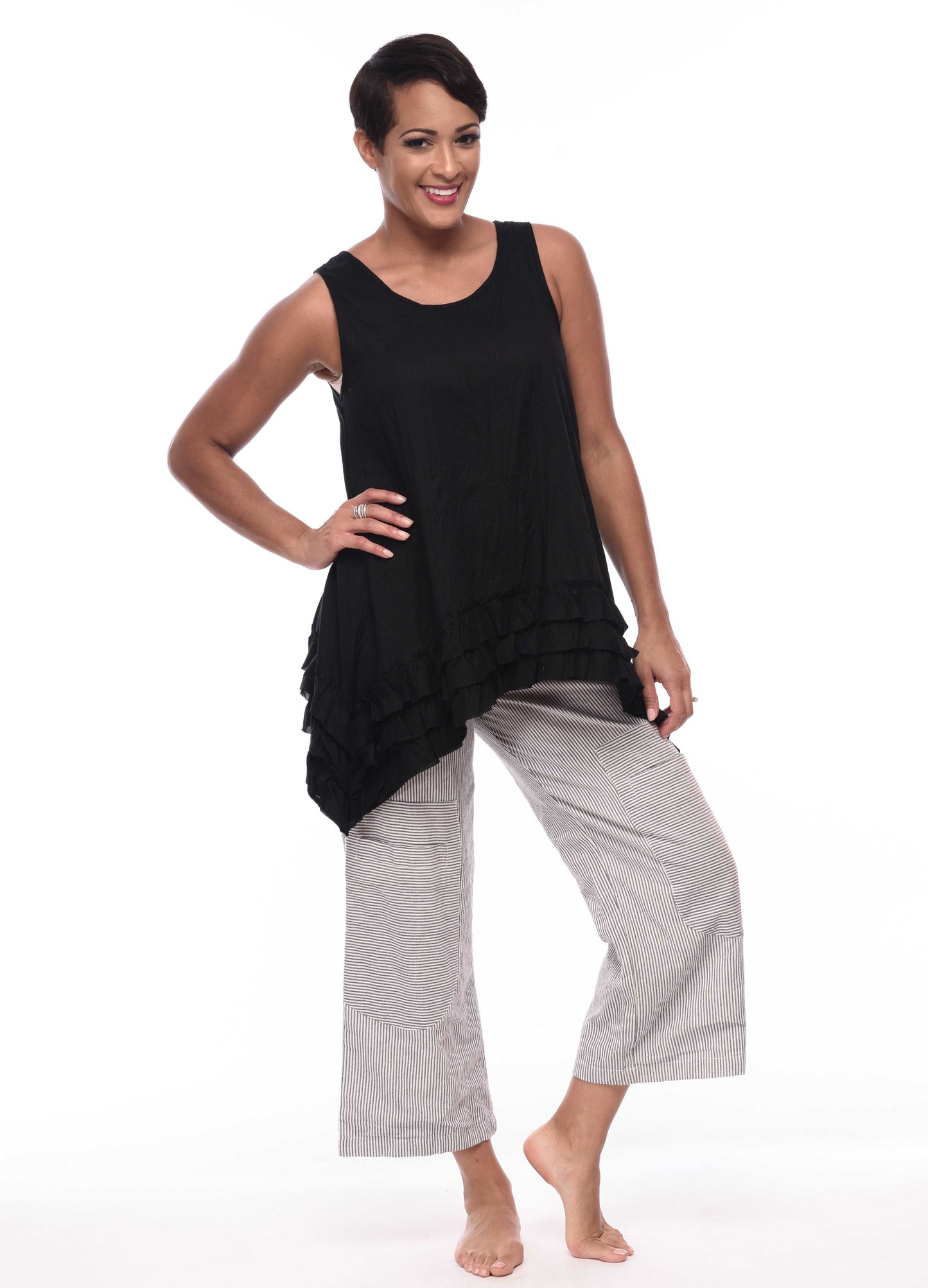 Big Pocket Pant in Ticking Stripe