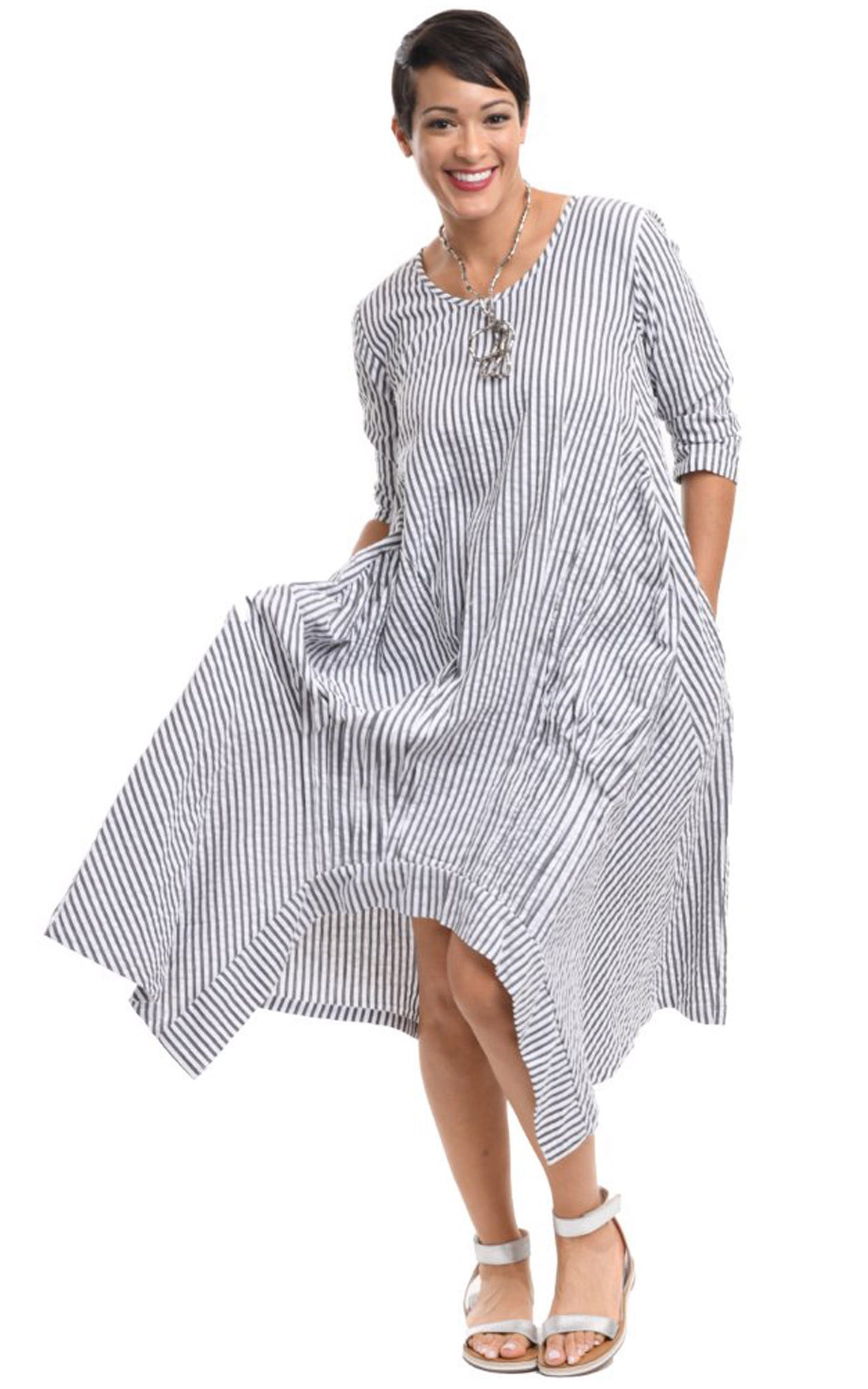 CV49 Lexi Dress in Murphy Seersucker Stripe*