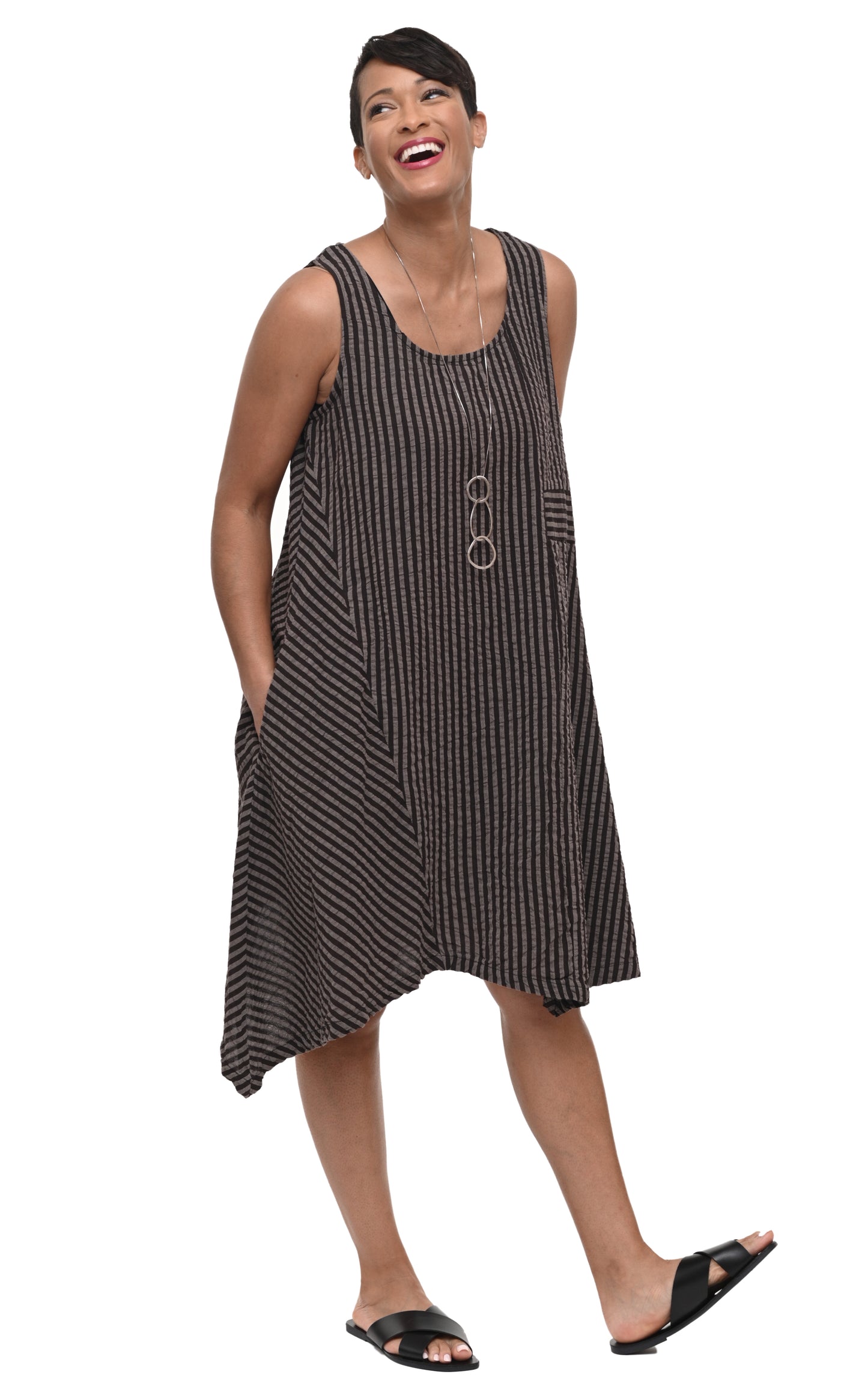 FINAL SALE CV519 Blaine Dress in Wallace Stripe*