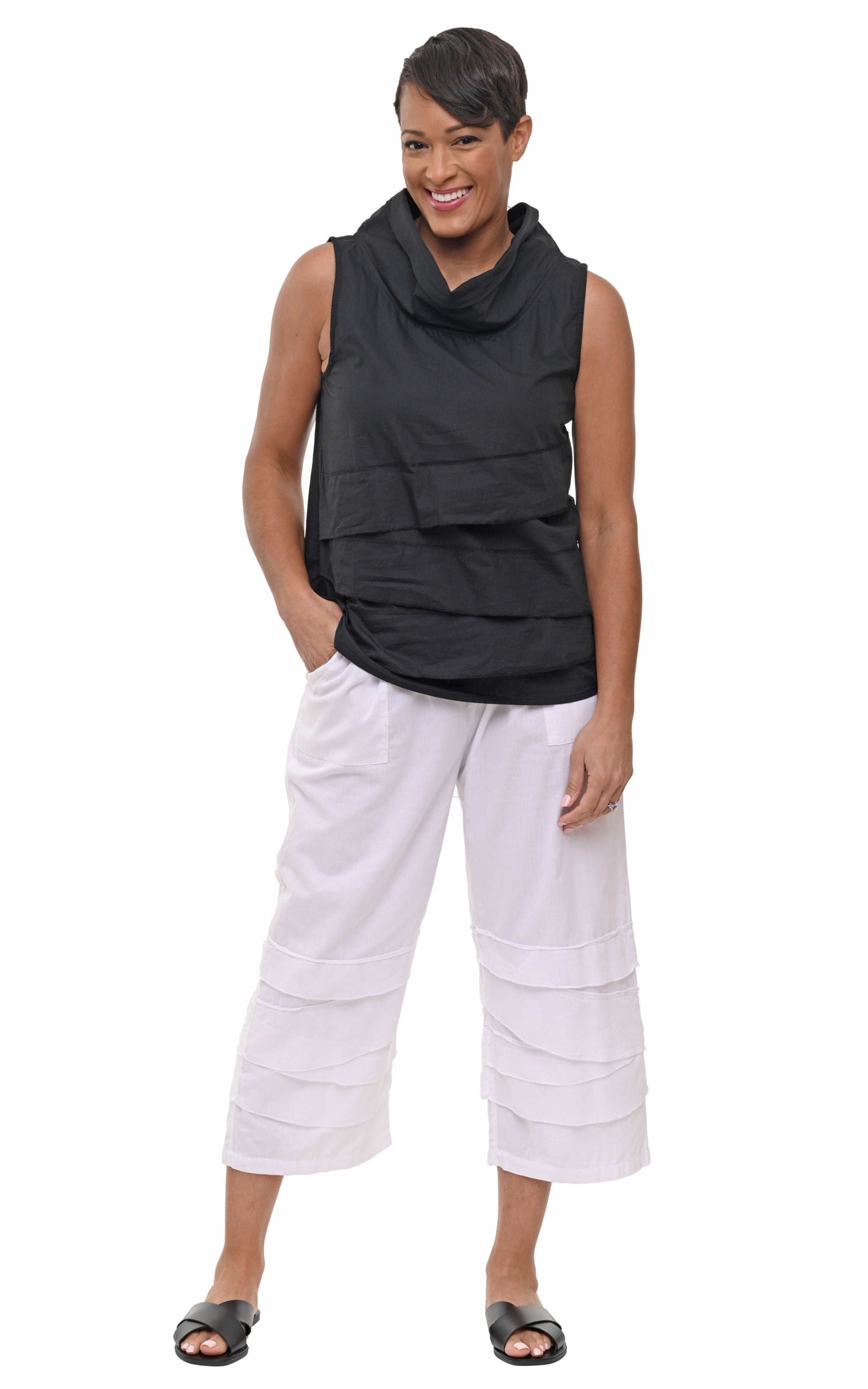 CV62 Coastal Bloomer Pant in White