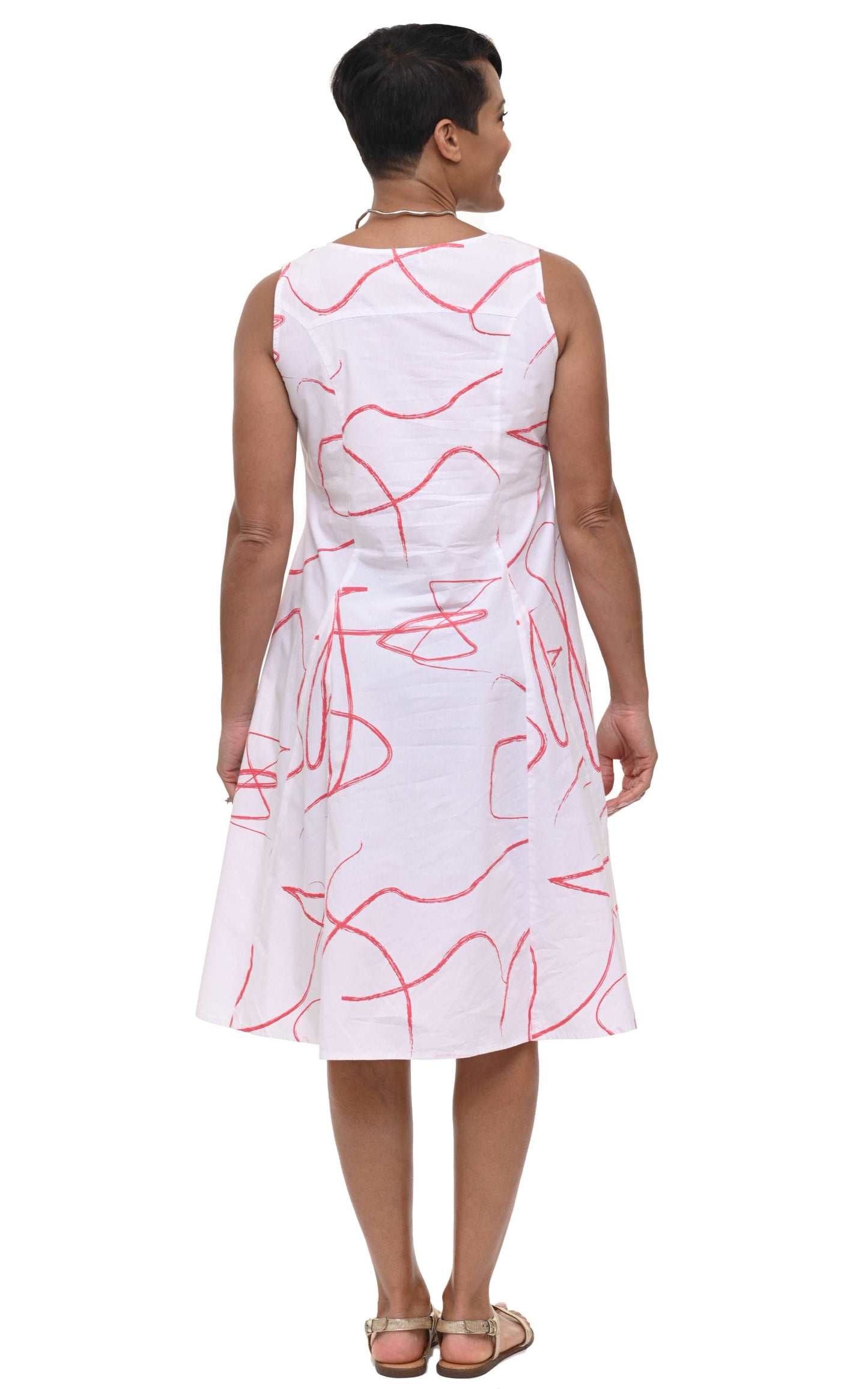 CV656 Poppie Dress in Hibiscus Ribbon