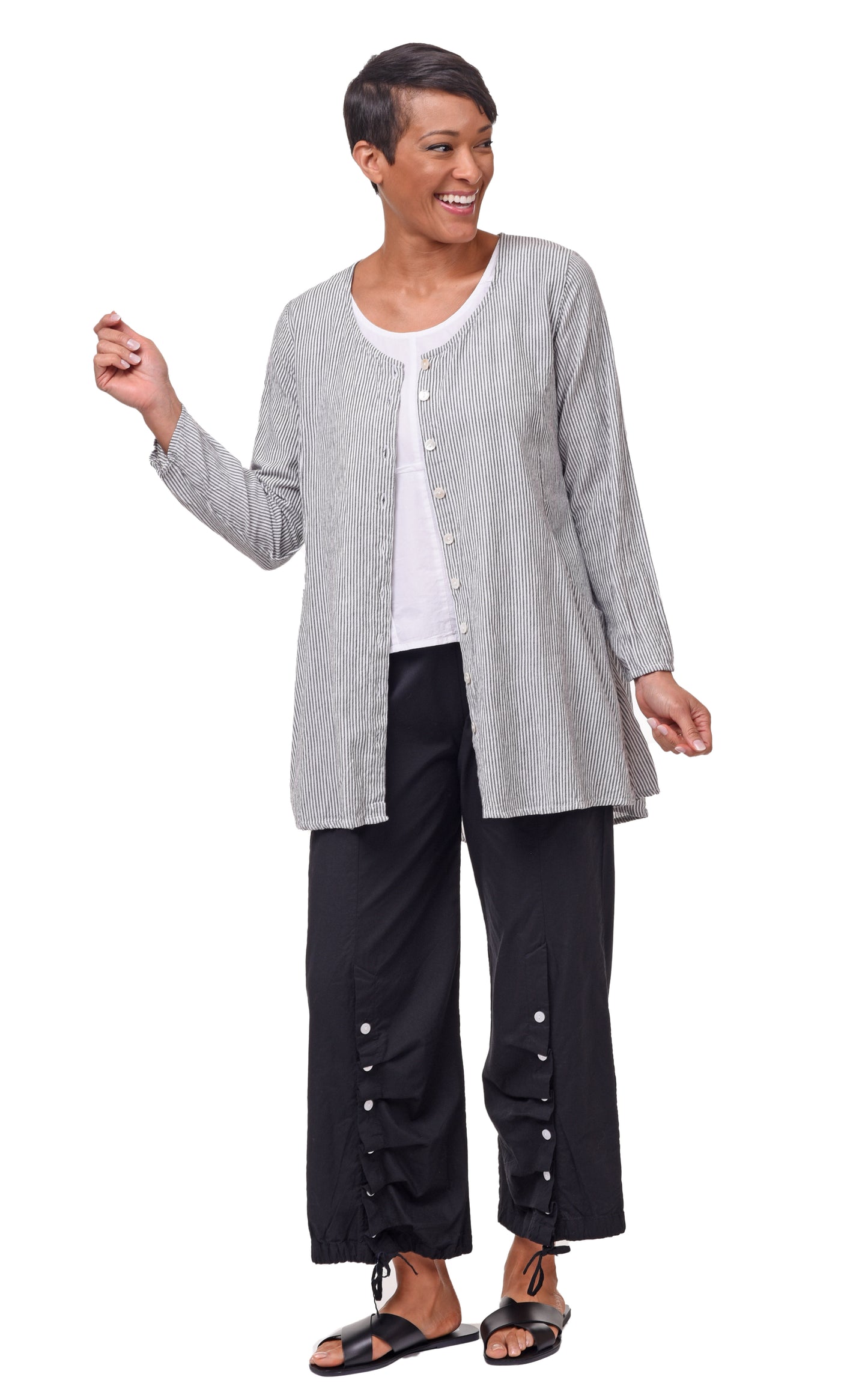 CV679 Ivy Jacket in Ticking Stripe*