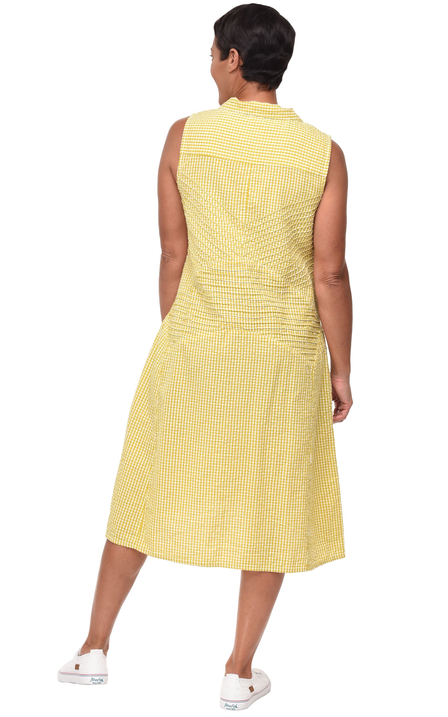 FINAL SALE CV91 Sicily Dress in Goldfish Check*