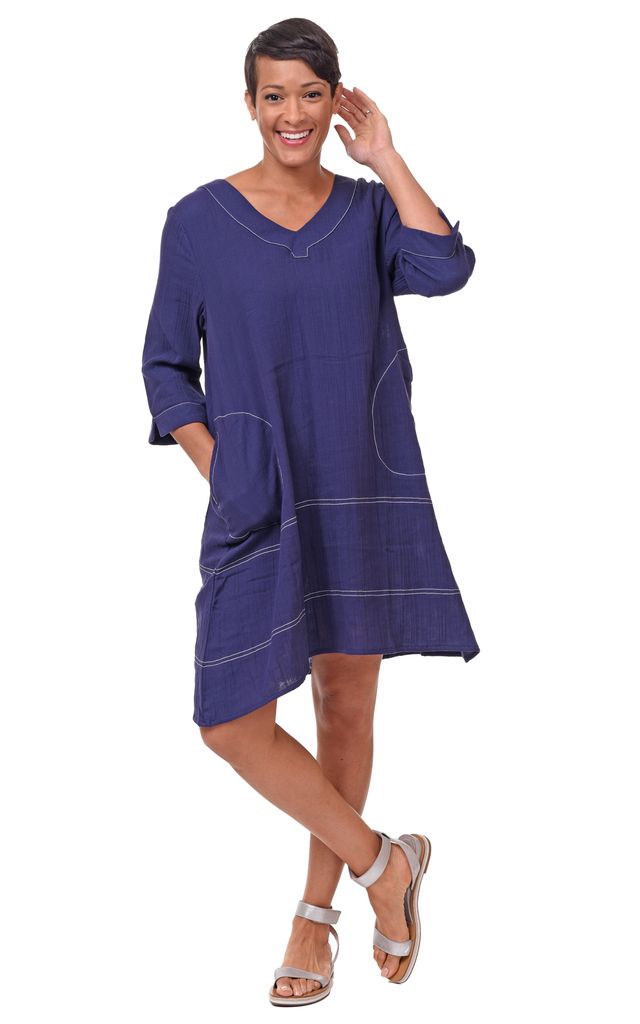 VCG657 Bungalow Dress in Navy*