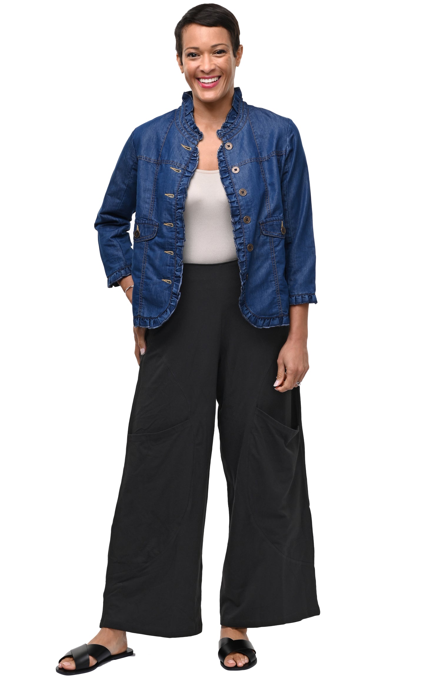 FINAL SALE SDM126 Portia Pant in Solid Black*