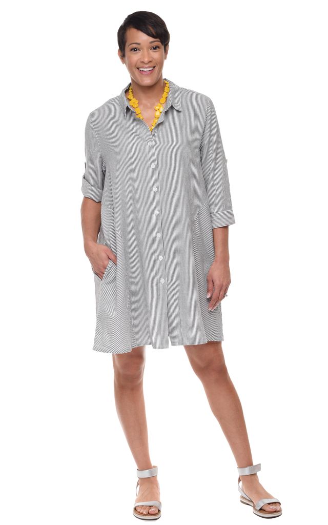 FINAL SALE CV1174 Claudia Dress in Ticking*