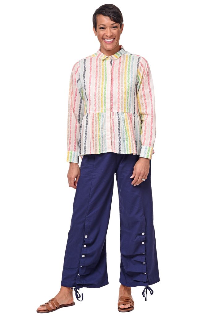 FINAL SALE CV734 Prairie Blouse in Leaf Vine*