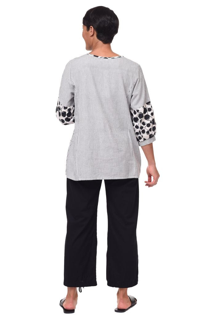 FINAL SALE CV1180 Sonya Top in Ticking*