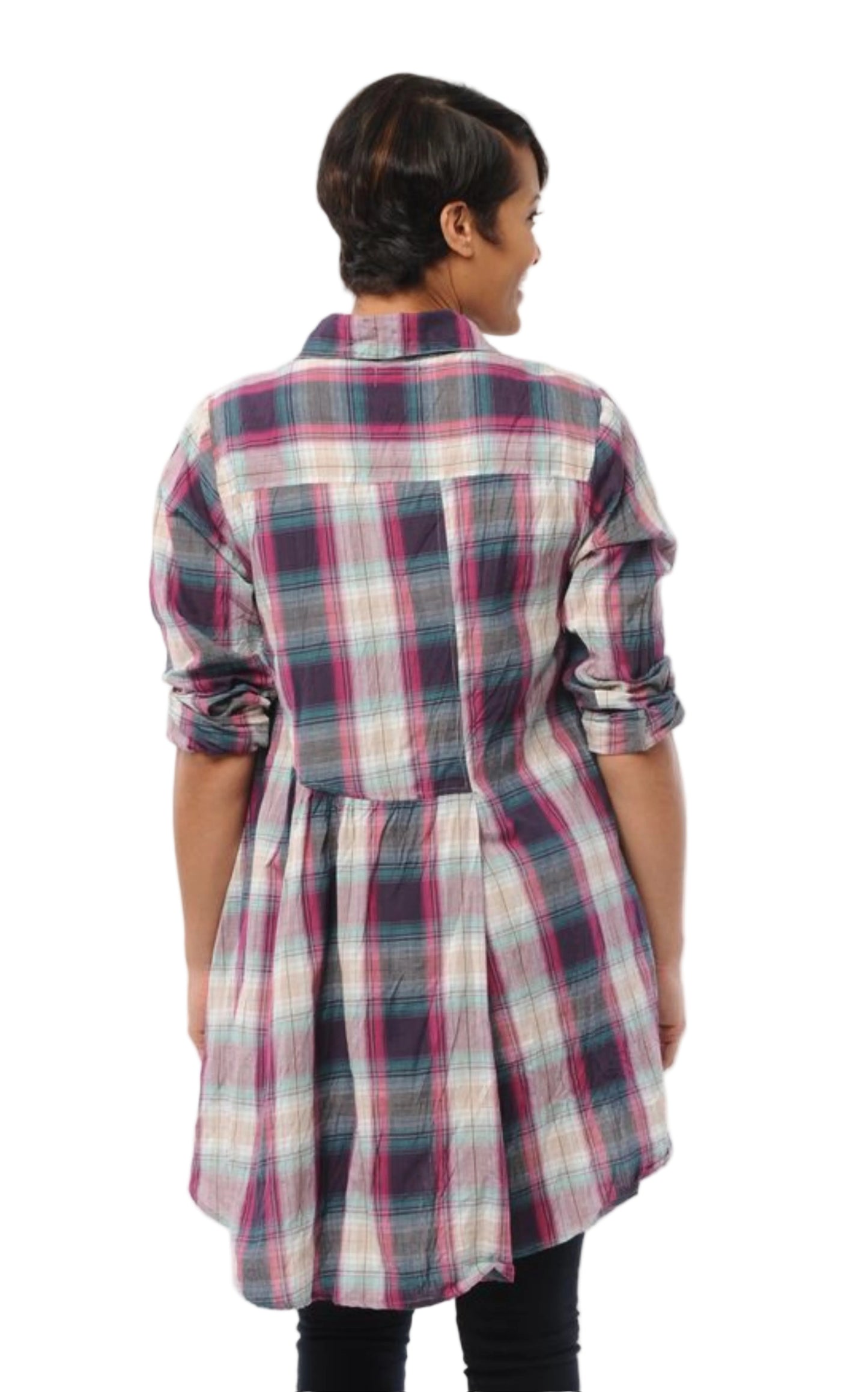 FINAL SALE CV31 Petulia Button Down in Duncan Plaid*