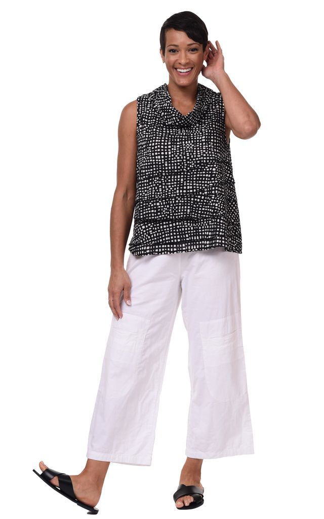 CV63 Leilani Top in Black Dots