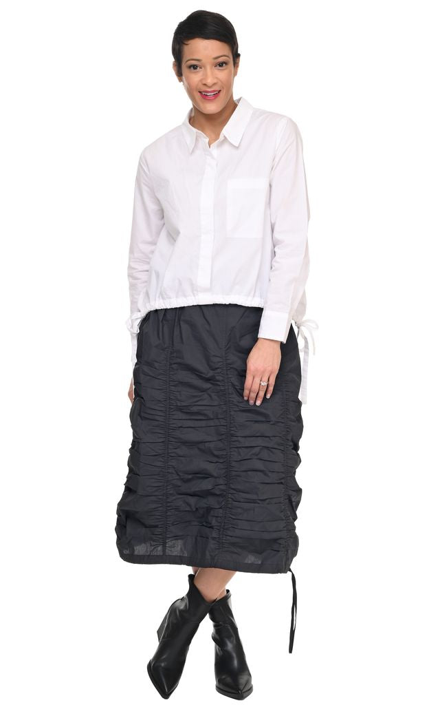 Valencia Skirt in Black Cotton