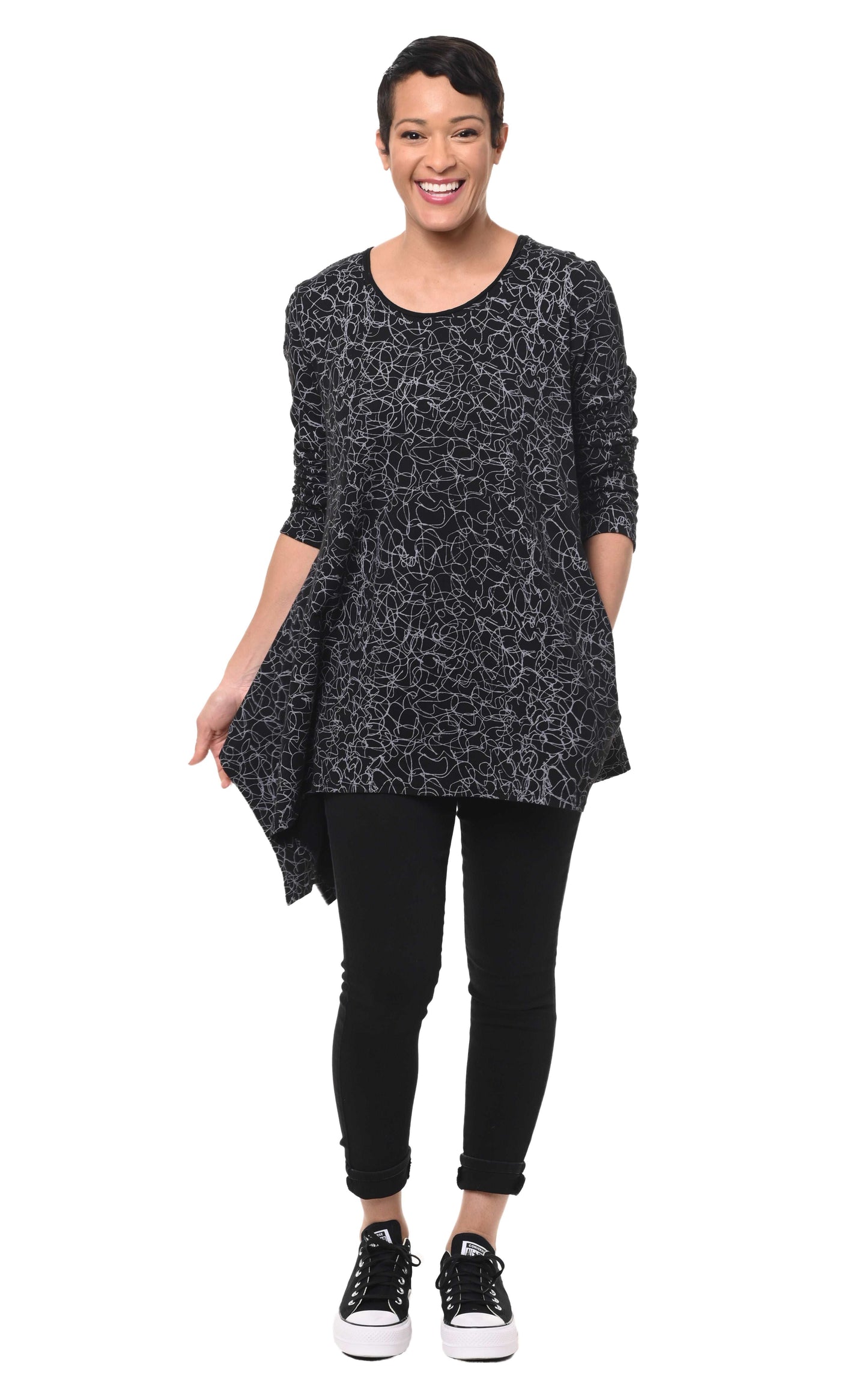 FINAL SALE L116 Merritt in Black Squiggle*