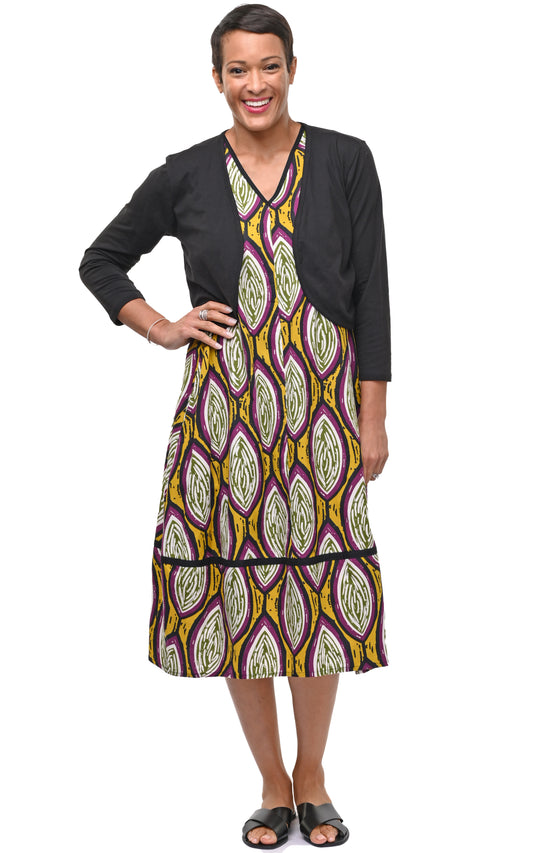 FINAL SALE L600 Shrug in Black Cotton Lycra*