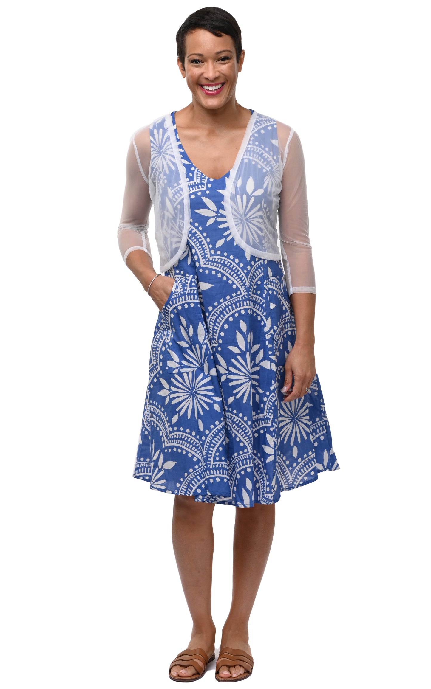 M600 Mesh Shrug in White*